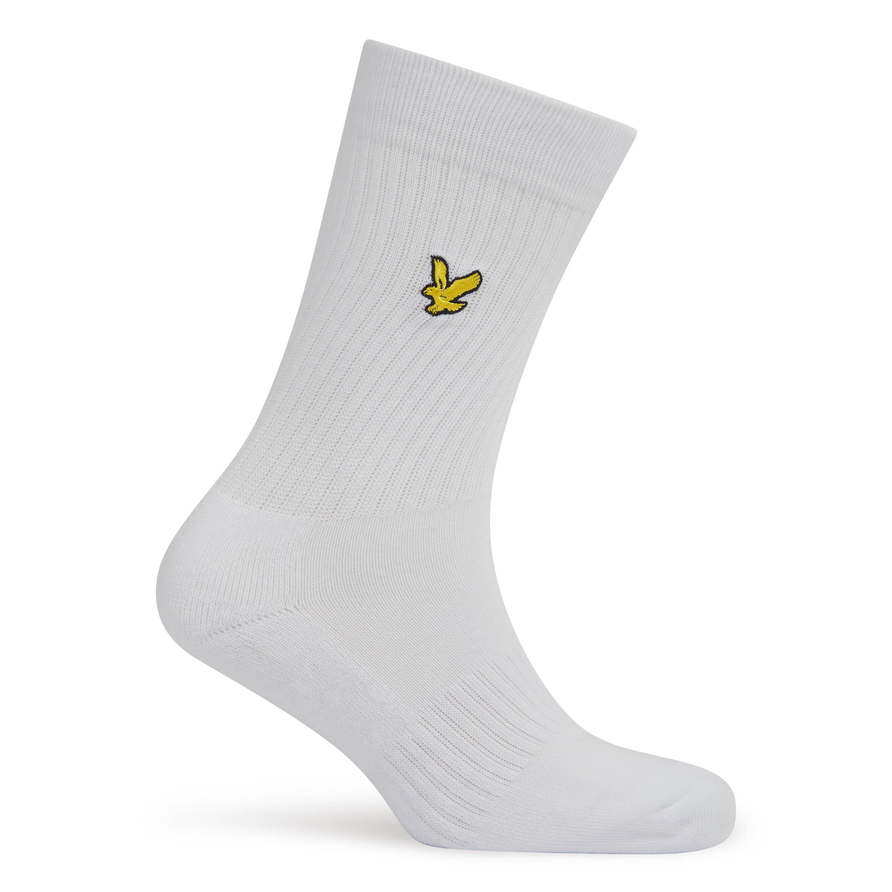 White - Lyle and Scott - 3-Pack Logo Socks - 2