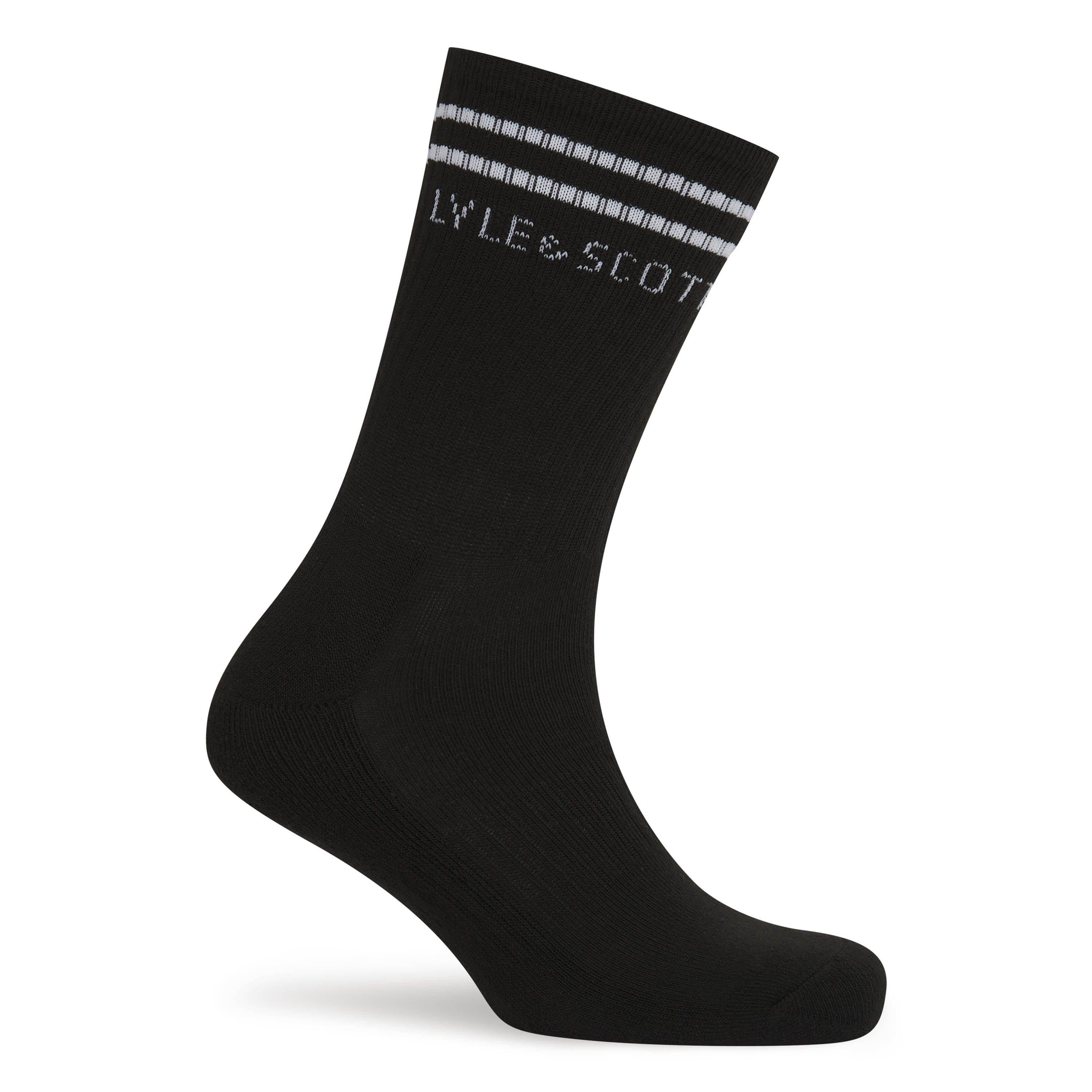 Black - Lyle and Scott - 3-Pack Logo Socks - 2