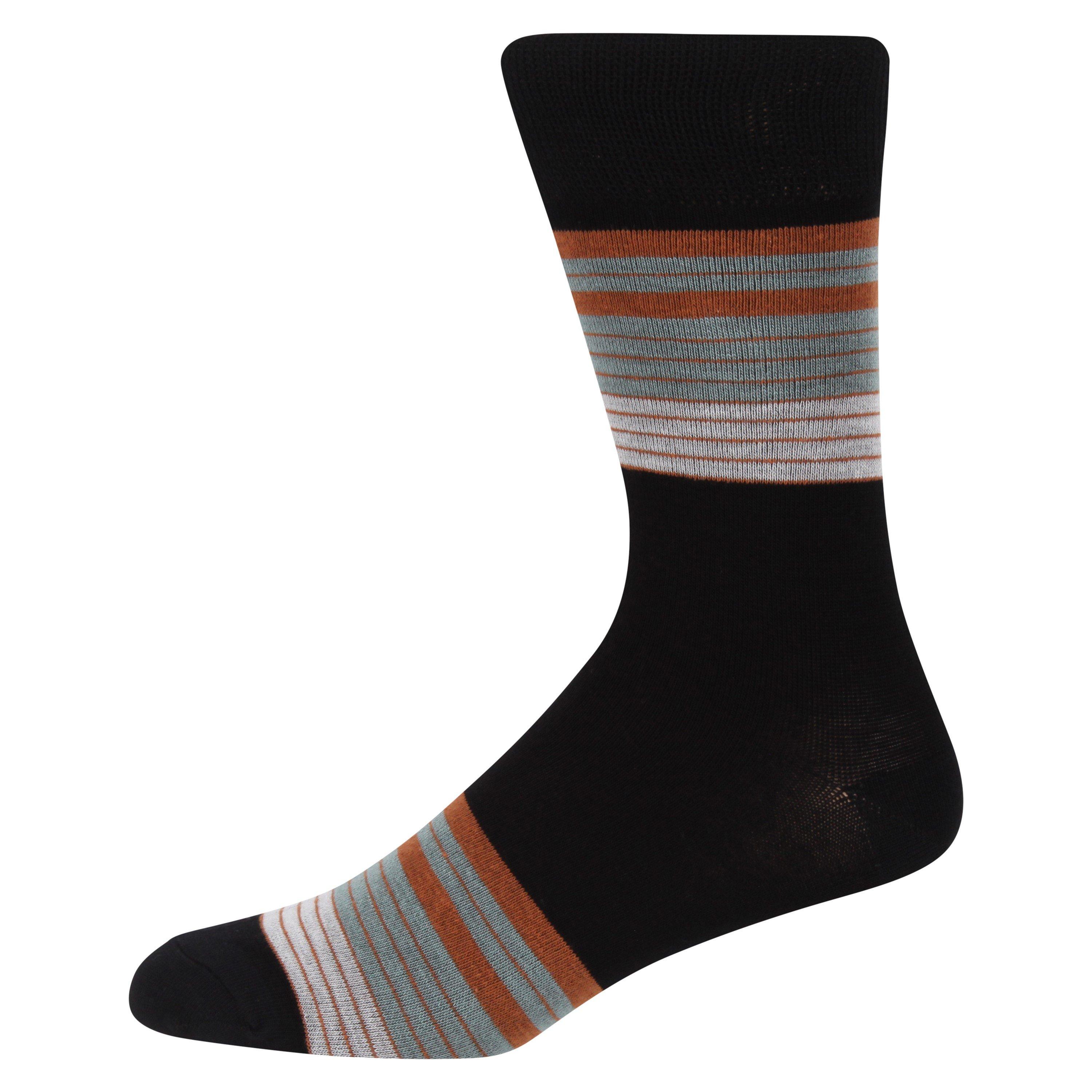 Blk/Grn/LB S - Wrangler - Crew Socks - 5