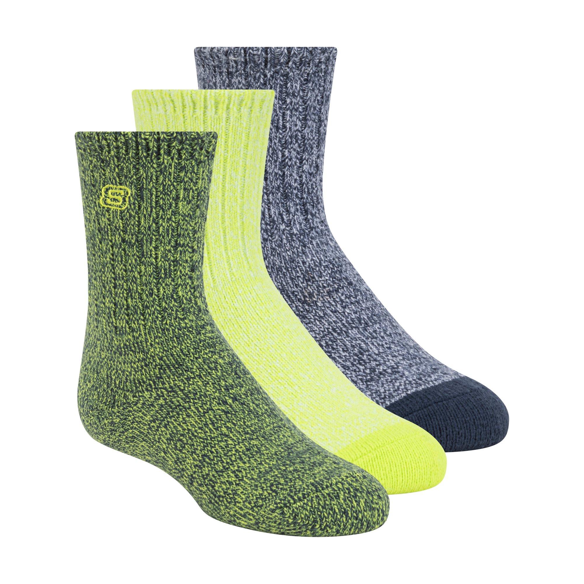 Skechers Boys Kids' Crew Socks - Blue/Yellow - Infs C4-C9