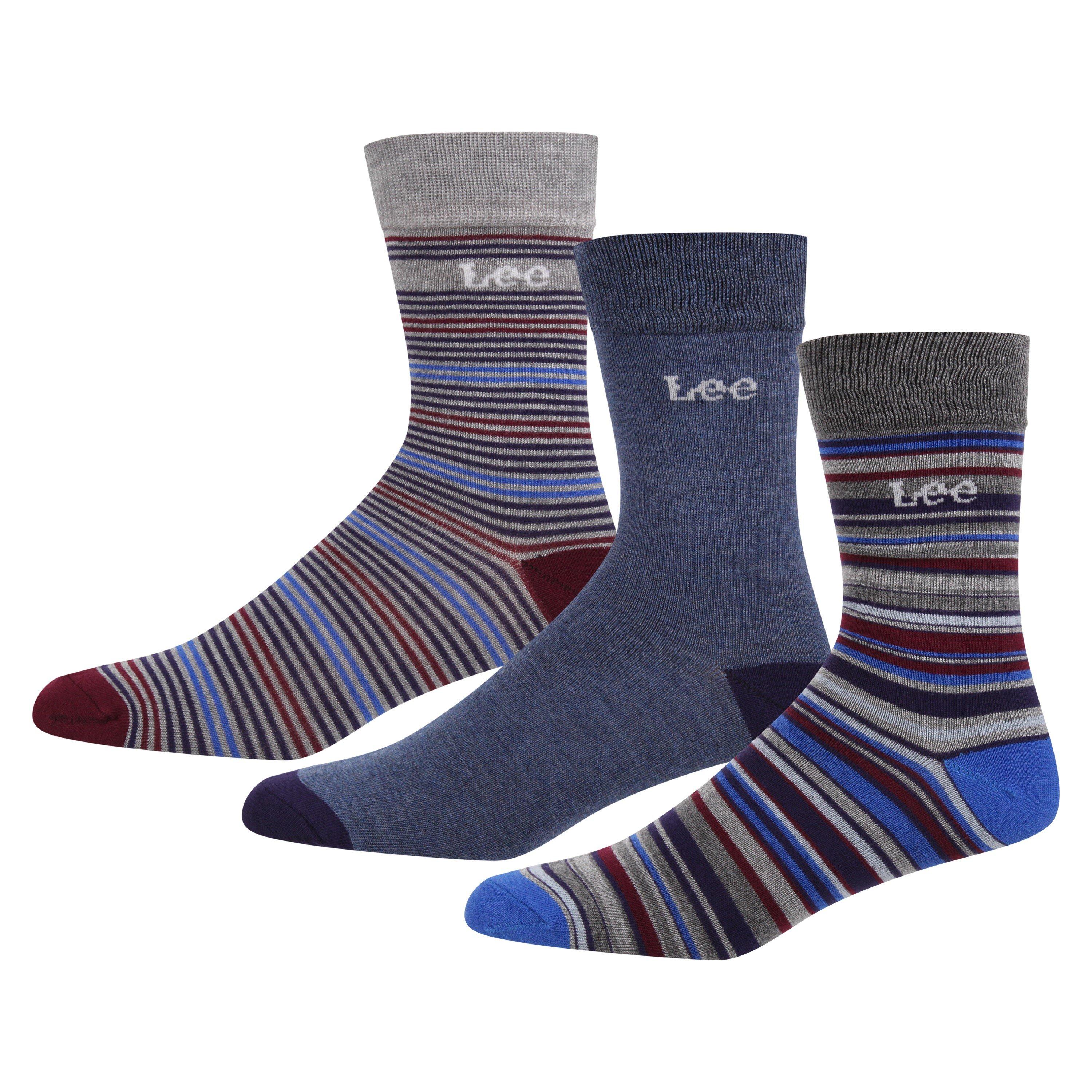 GMrl/DMrl/BlSt - Lee - 3-Pack Crew Socks - 1