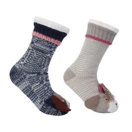 Firetrap Jane & Bleecker Slipper Socks Womens
