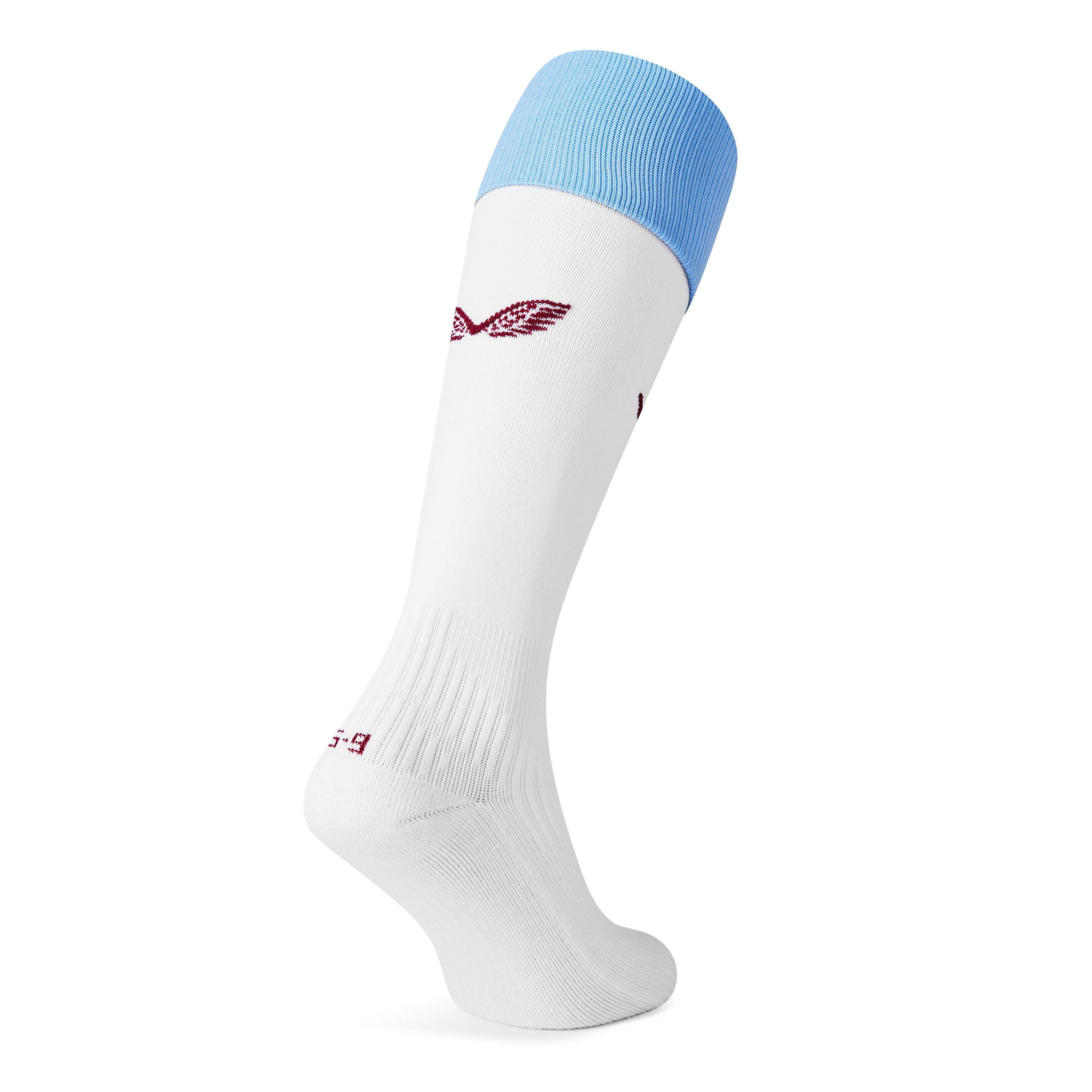 Brilliant White - Castore - Aston Villa Away Socks 2023 2024 Adults - 2