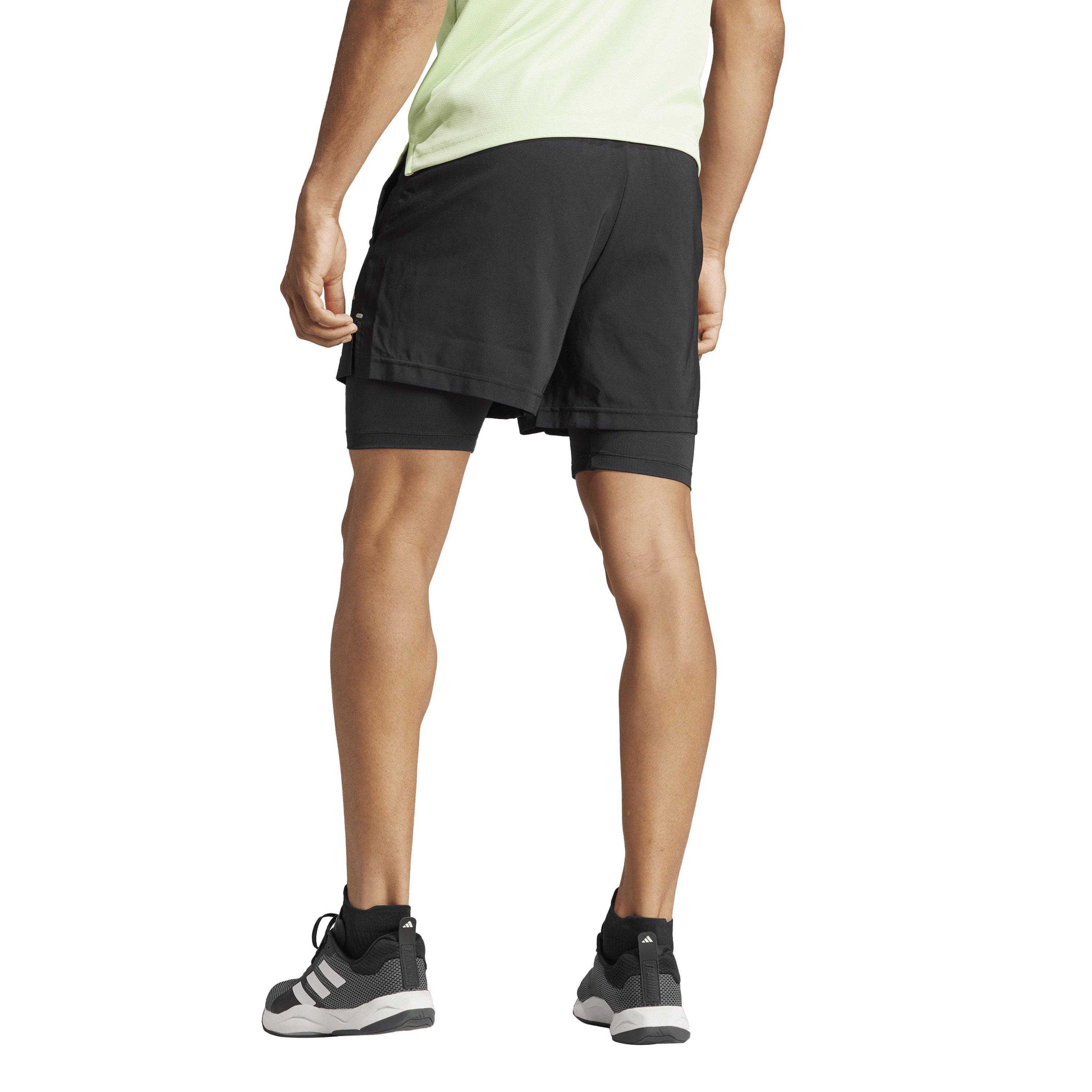 Black - adidas - Gym+ Wv 2in1 S Tracksuit Short Mens - 3