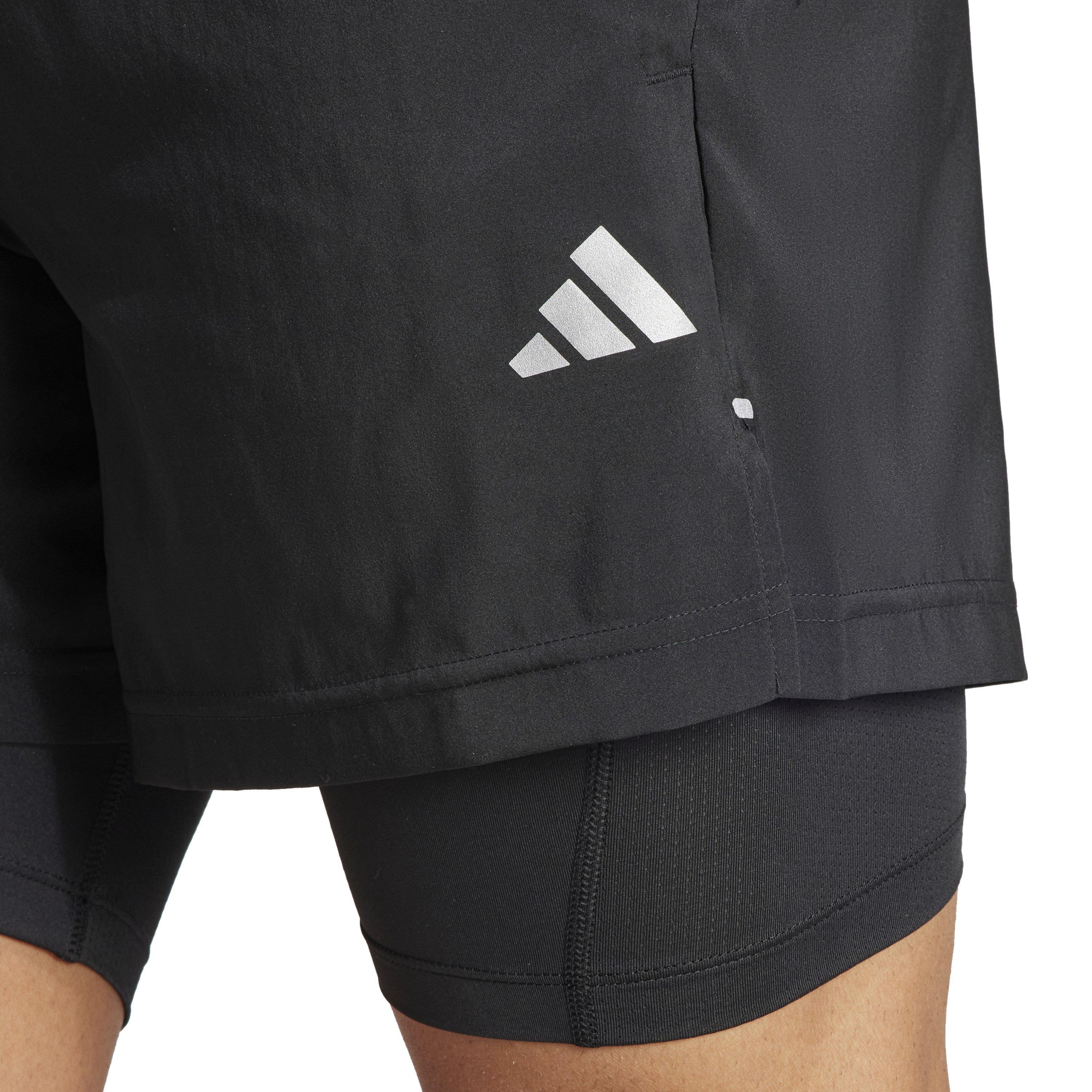 Black - adidas - Gym+ Wv 2in1 S Tracksuit Short Mens - 4