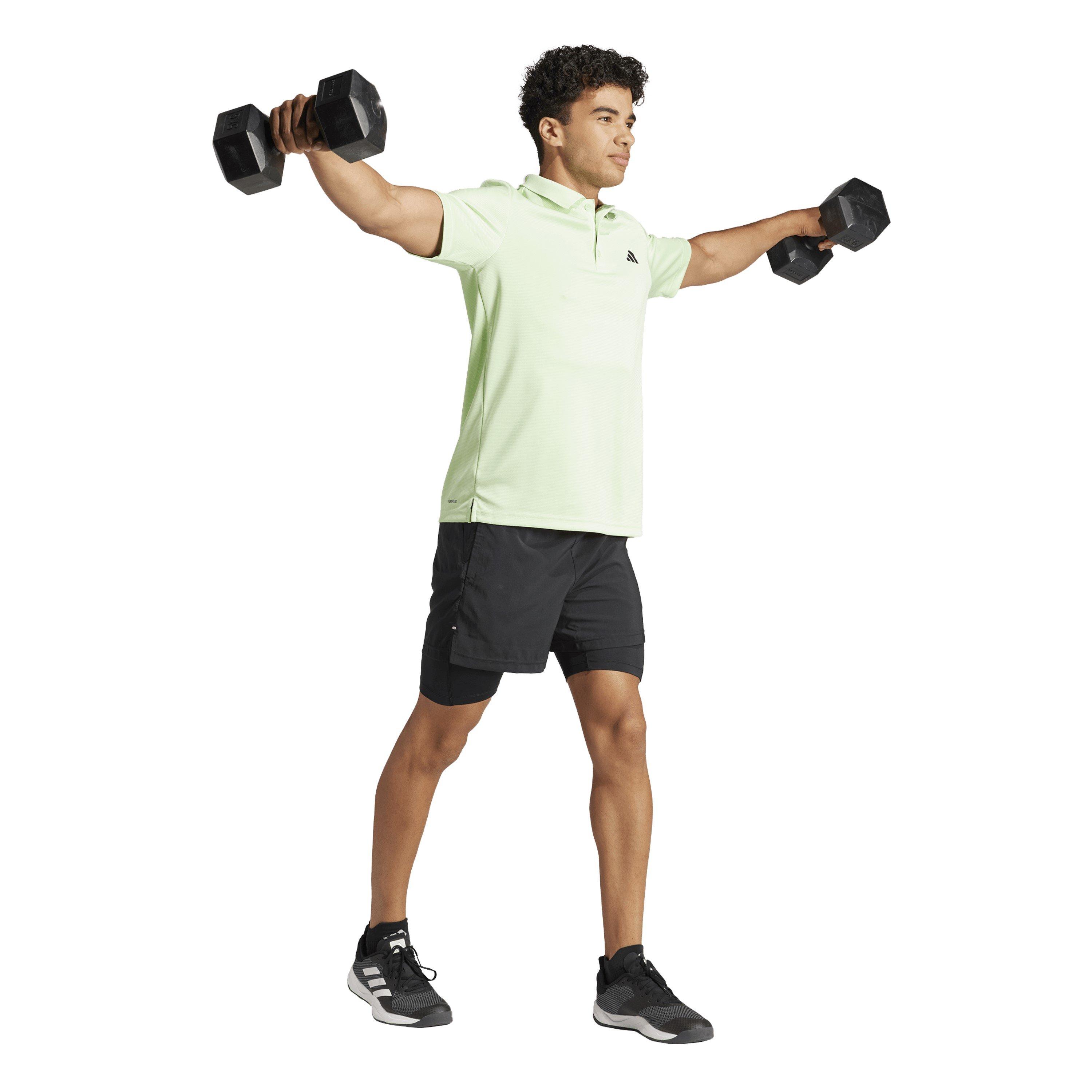 Black - adidas - Gym+ Wv 2in1 S Tracksuit Short Mens - 6