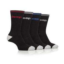 Jeep 4 Pack Crew Sport Socks Mens