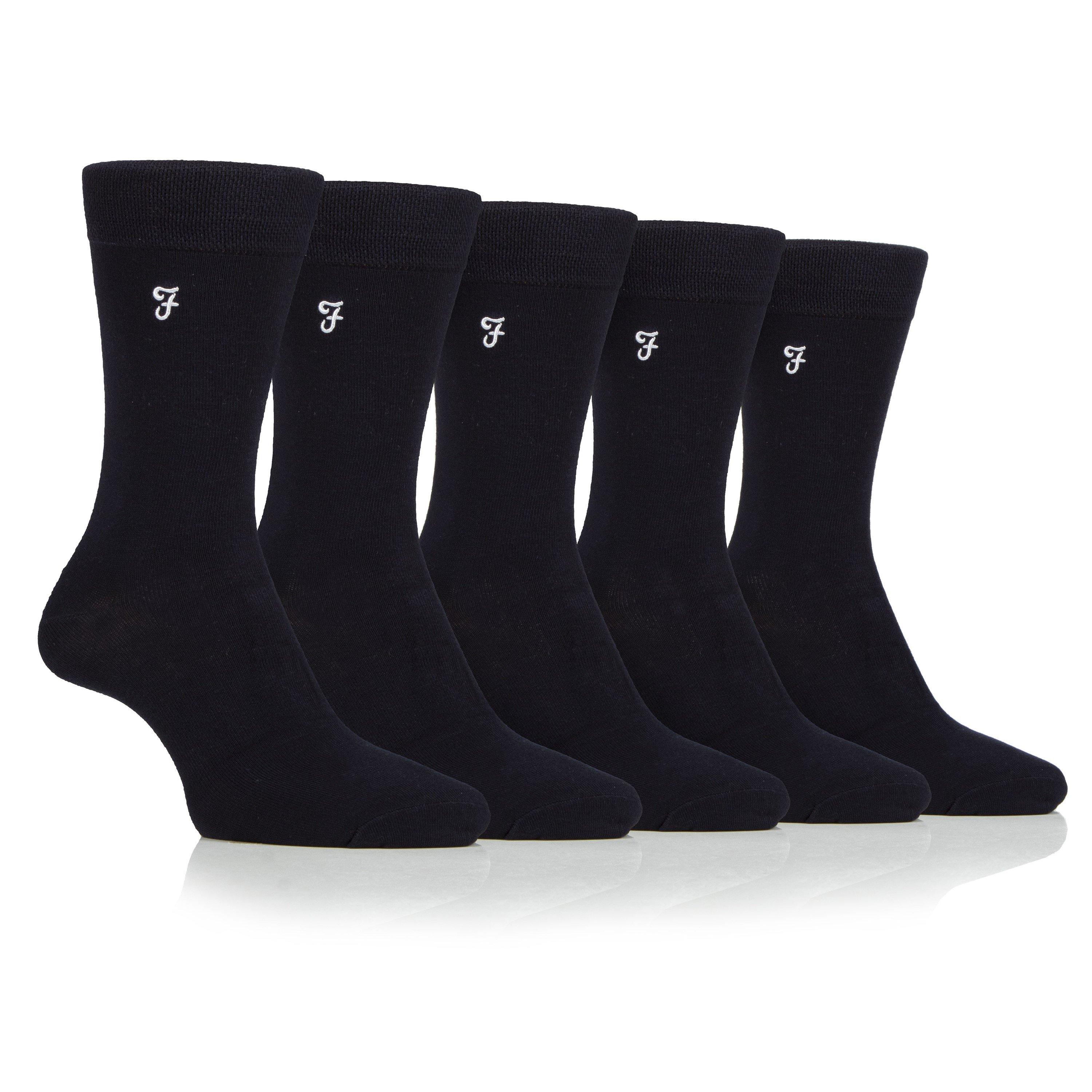 Zwart - Farah - 5 Pack Bamboo Socks Mens - 2