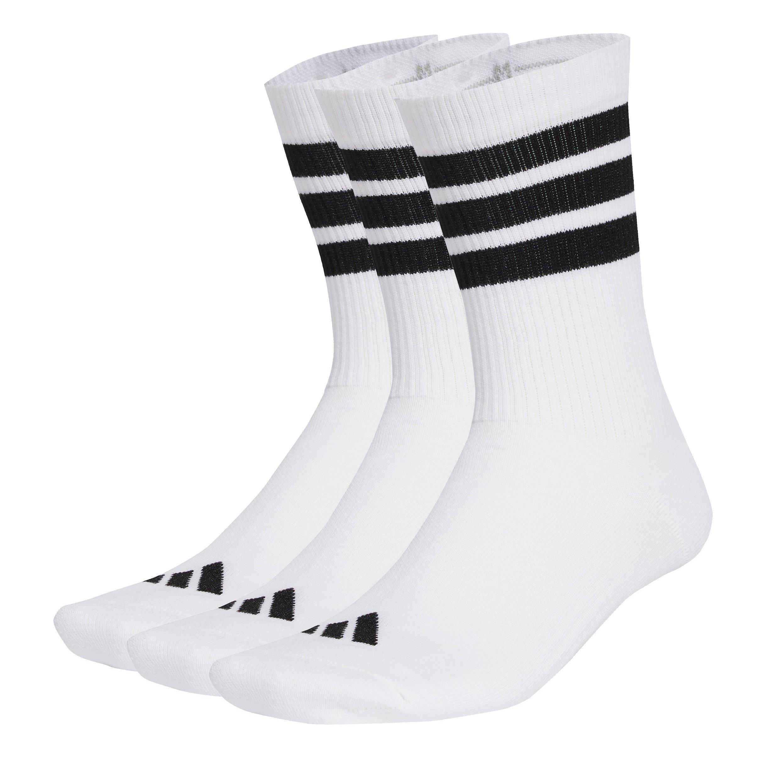 White/Black 3S - adidas - 3-Pack Crew Socks Adults - 1