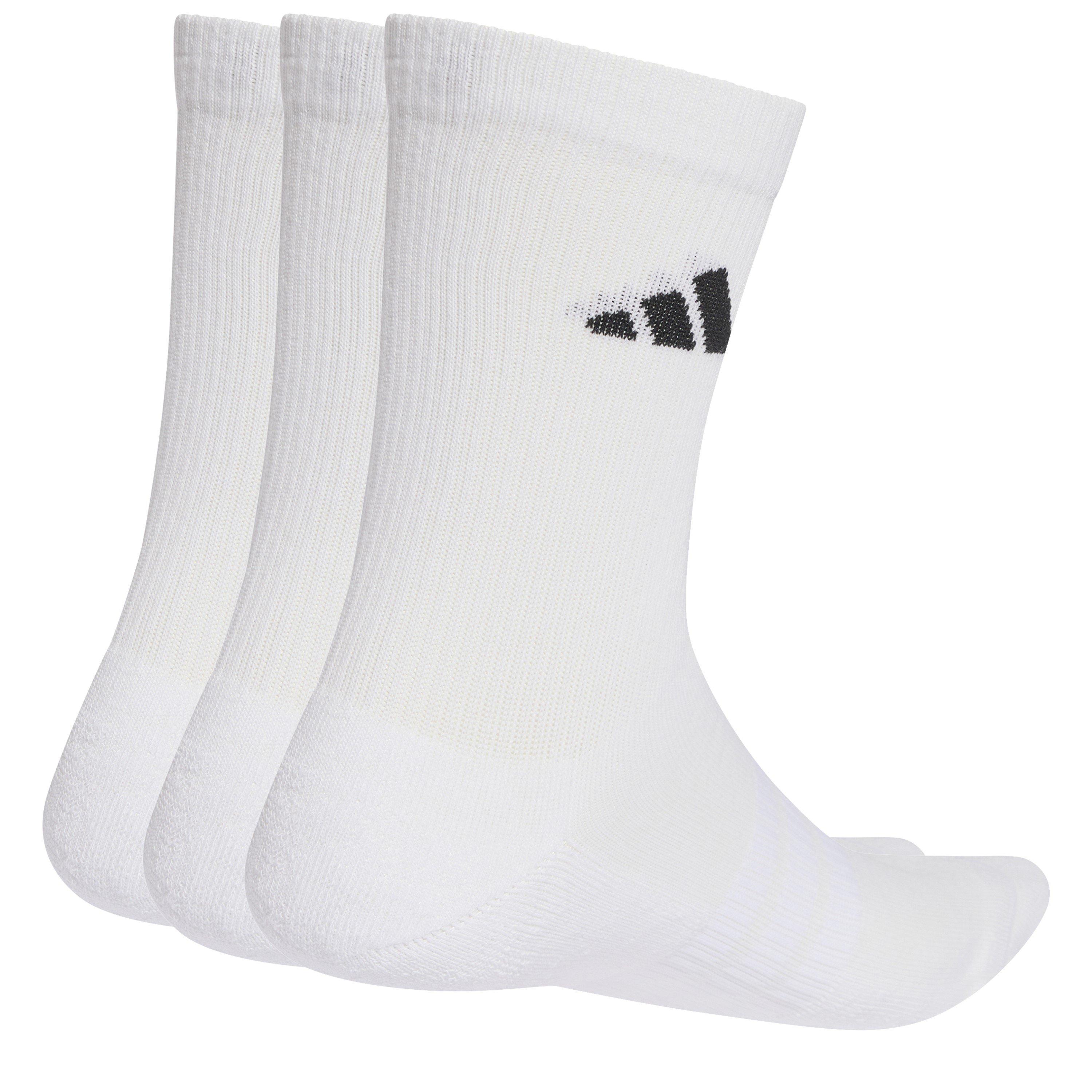 Adidas  3-Pack Crew Socks Adults - White 3 Bar - M 6.5-8