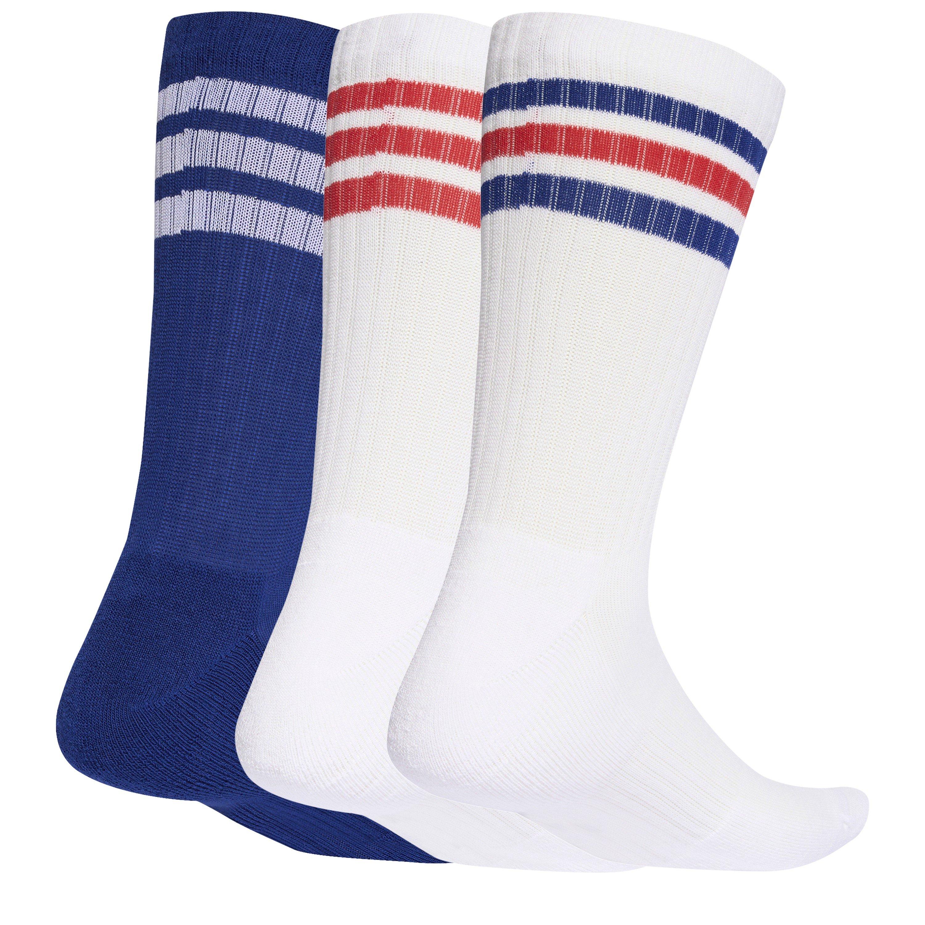 Adidas  3-Pack Crew Socks Adults - White/Navy/Red - S 4.5-5.5