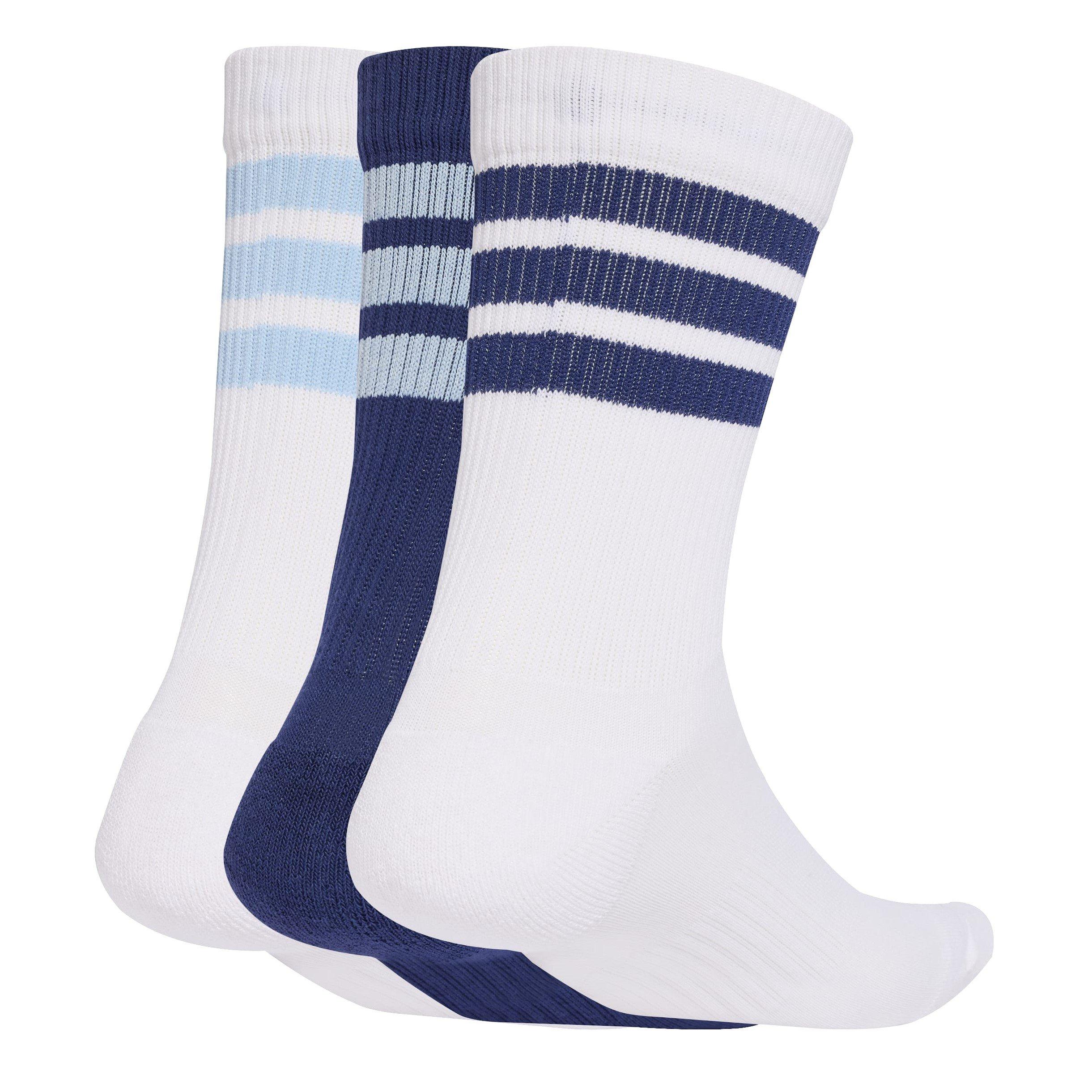 Adidas  3-Pack Crew Socks Adults - Blue/White 3S - M 6.5-8