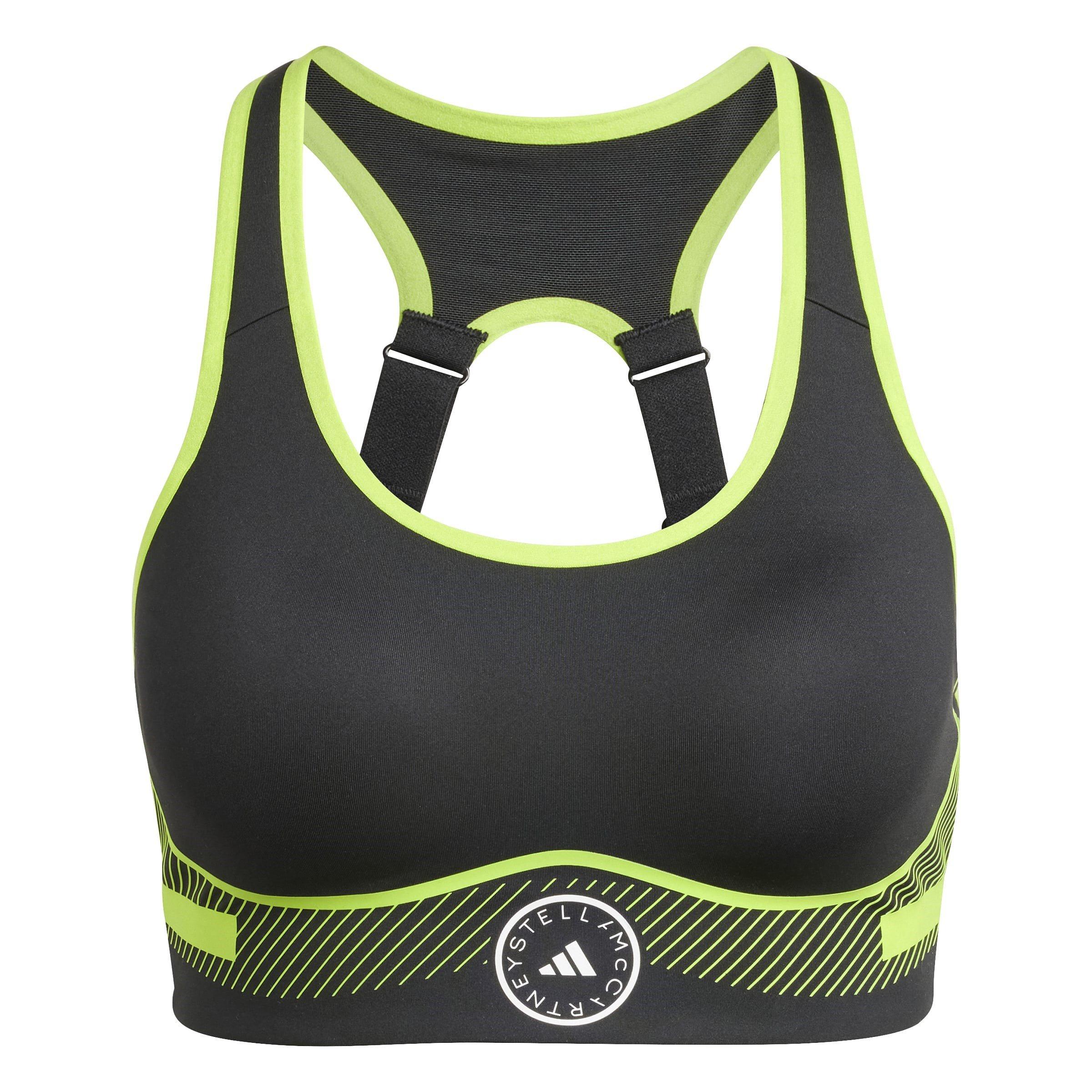 Black/Solar - adidas by Stella McCartney - Truepace High Support Sports Bra - 9
