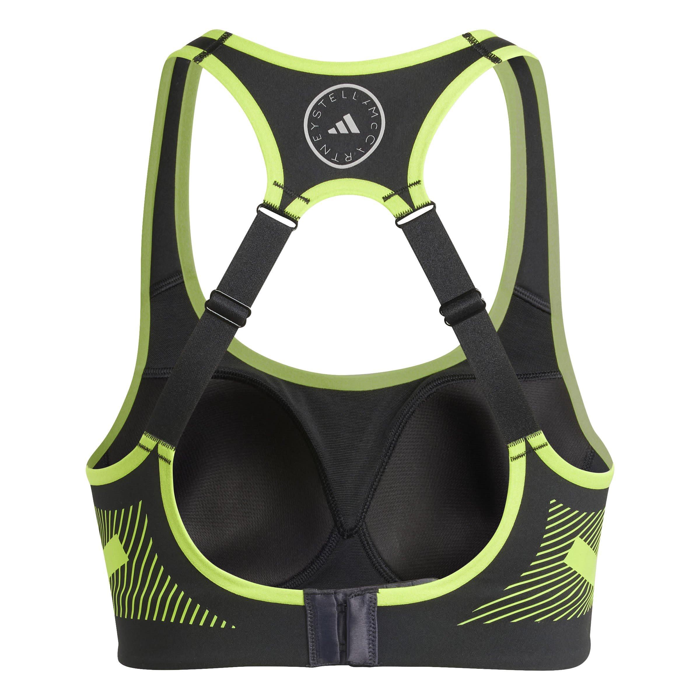 Black/Solar - adidas by Stella McCartney - Truepace High Support Sports Bra - 10