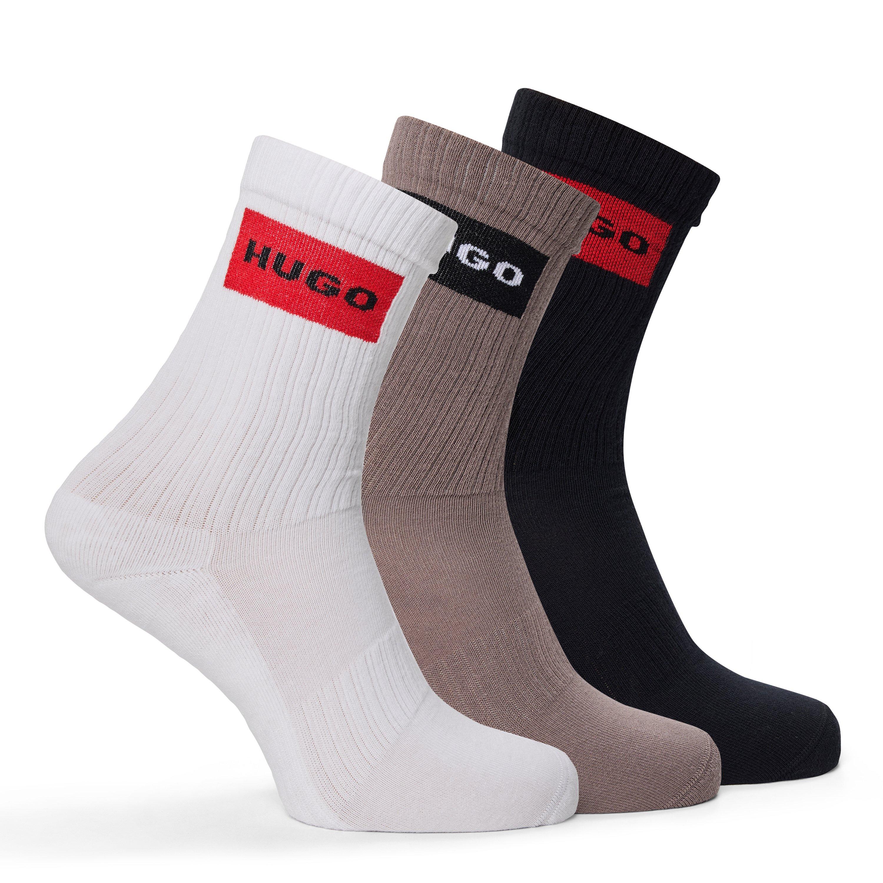 Hugo | Men's Crew Rib Cotton Socks 3 Pack | Sports Direct