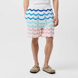 Casablanca MenS Waves Crochet Shorts