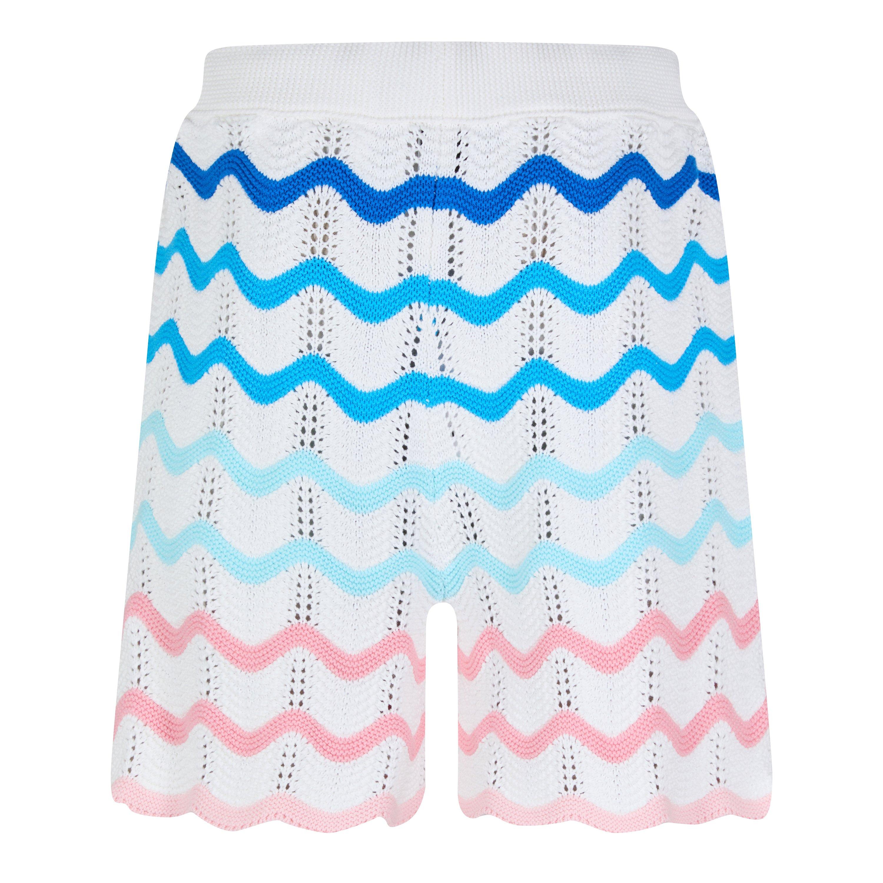 Multi - Casablanca - Men's Waves Crochet Shorts - 6
