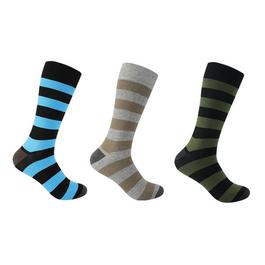 Firetrap 3pk Strip Sock Mens