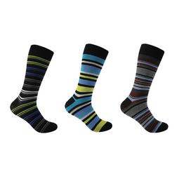 Firetrap 3pk Strip Sock Mens