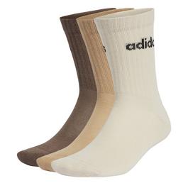 adidas Cushioned Linear Crew Socks 3 Pack Womens