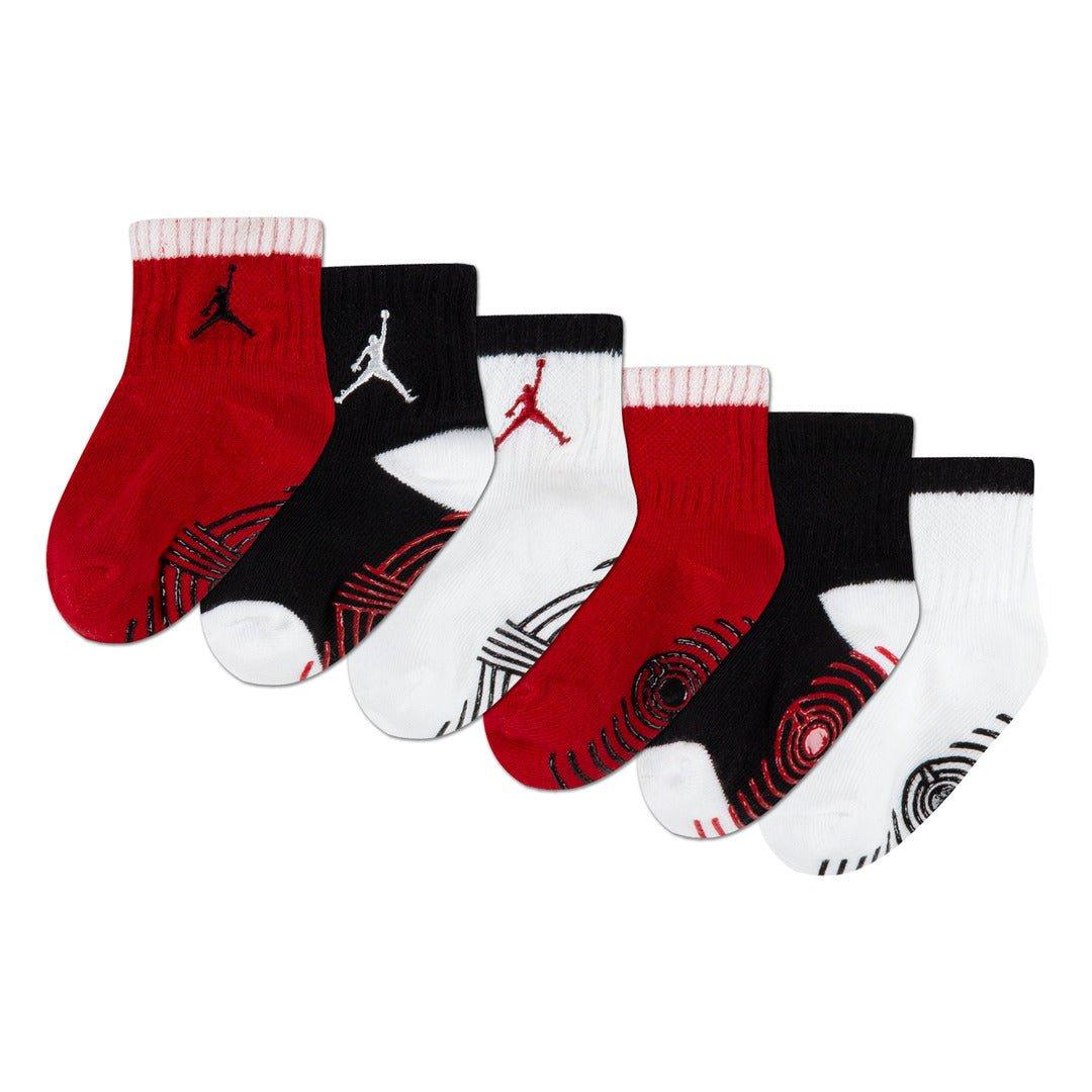 Gym Red - Air Jordan - 3 Pack Quarter Length Socks Infants - 3