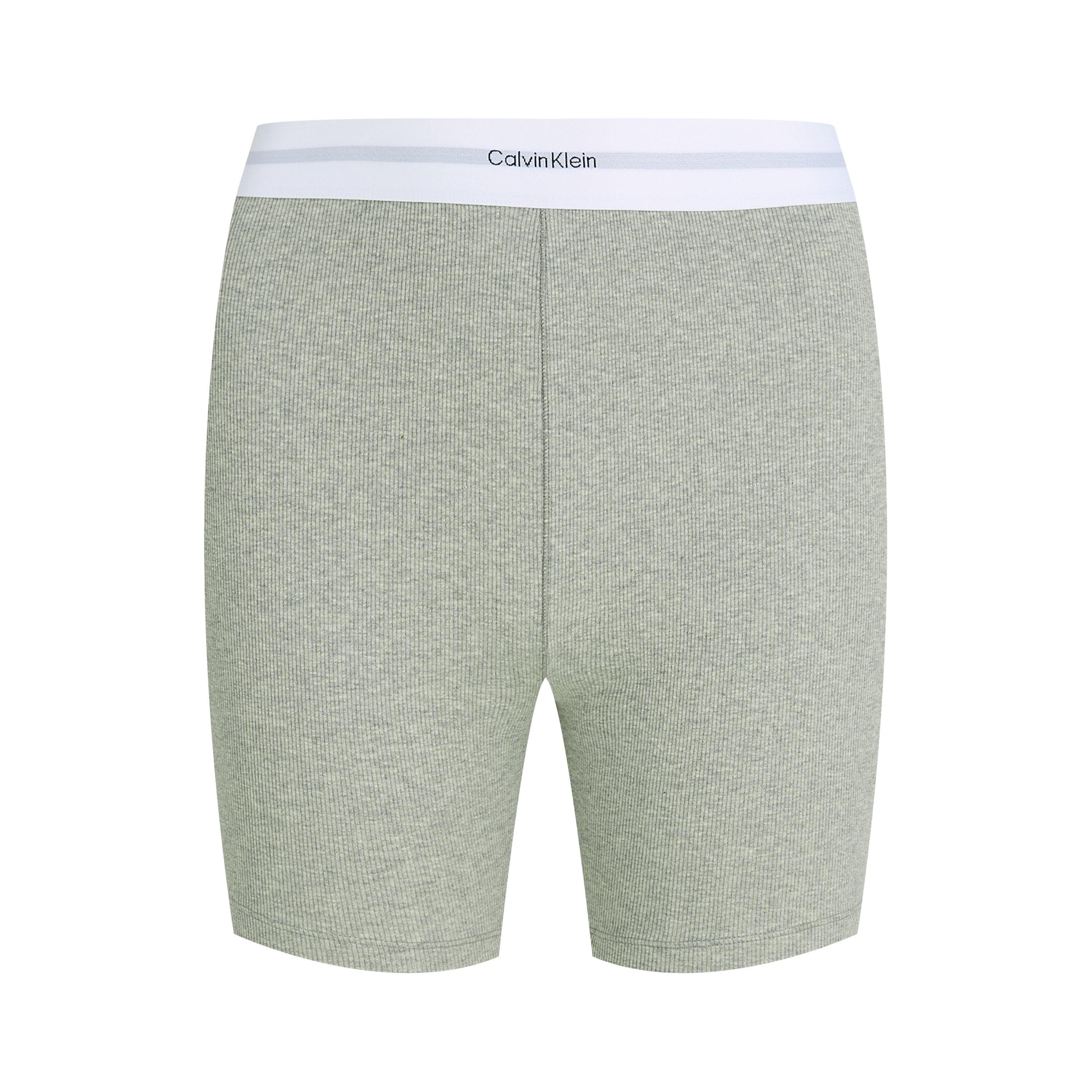 Gris Heather - Calvin Klein - COTTON STRETCH RIB LOUNGE SHORTS - 2