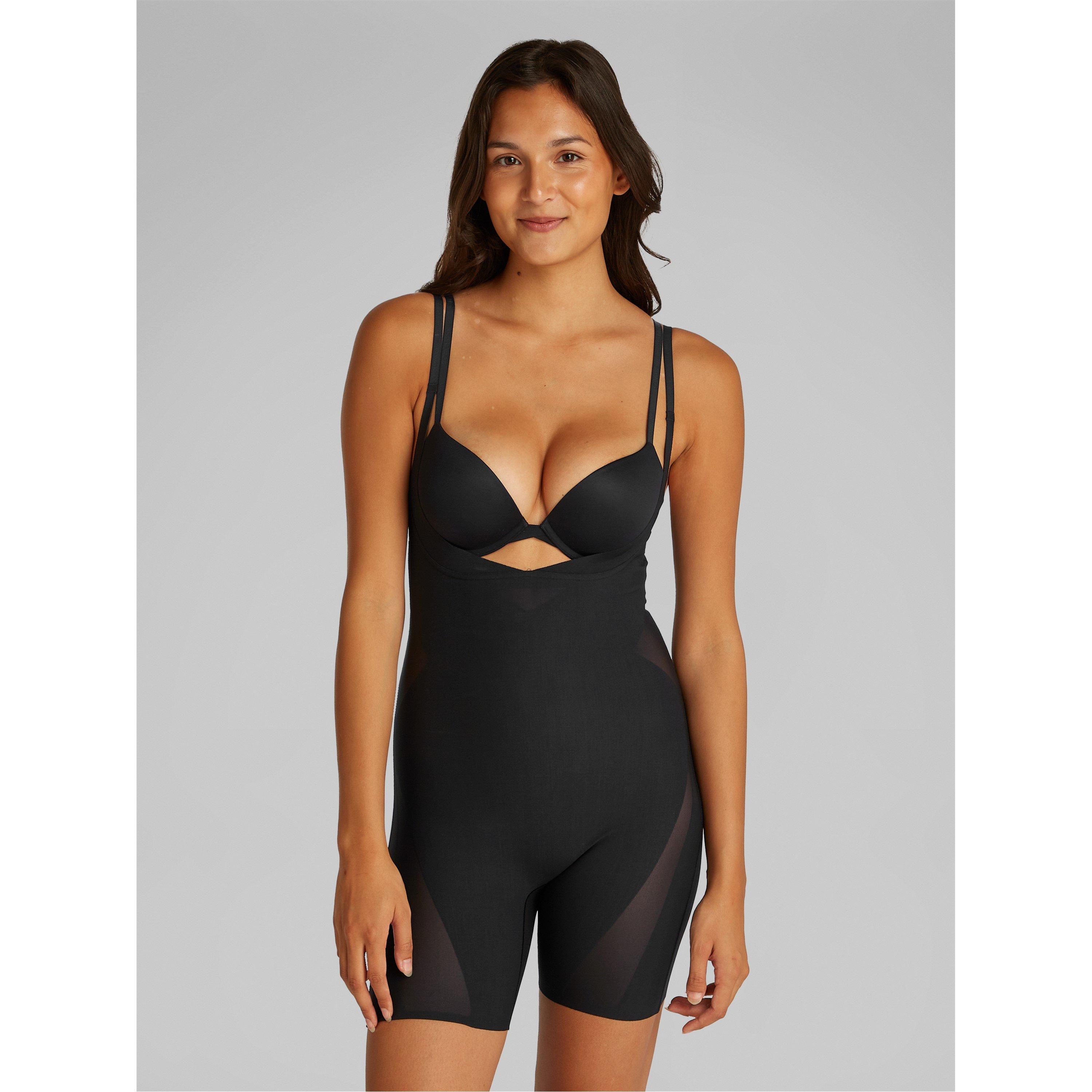 Black - Calvin Klein - Women's Sculpt Firm Seamless Compression Shapewear Bodysuit - 1