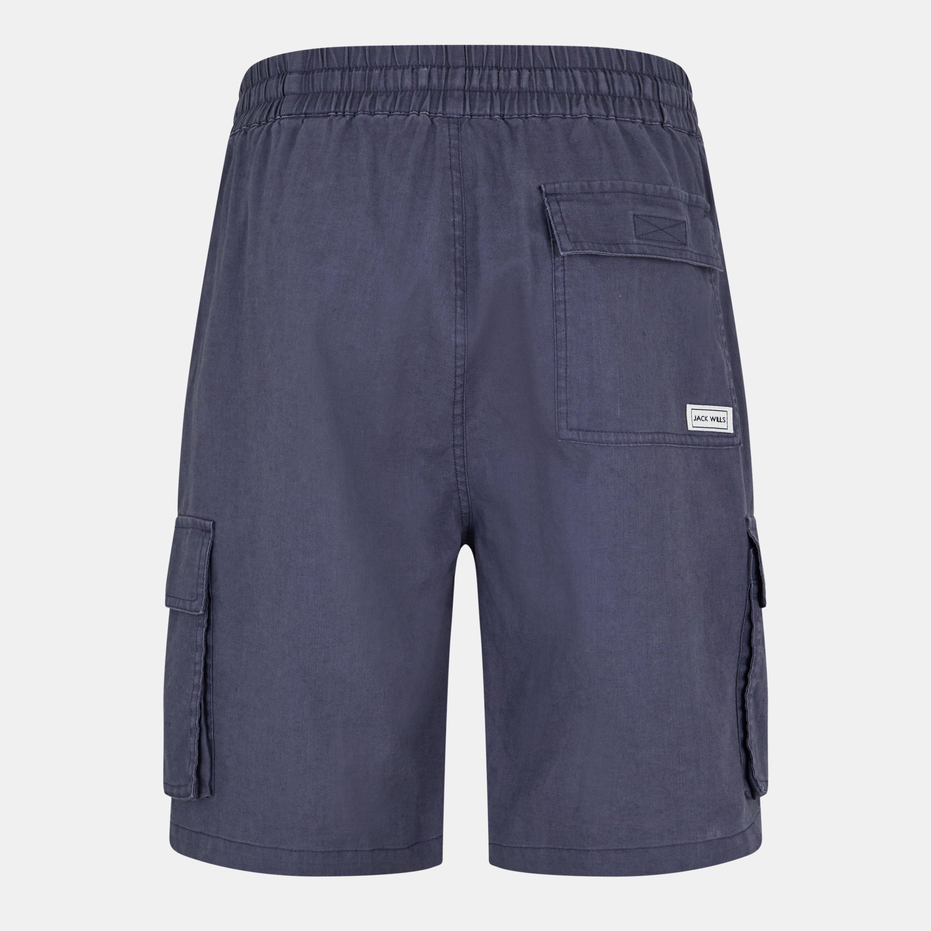 Blauwe inkt - Jack Wills - Linen Cargo Tracksuit Shorts - 2