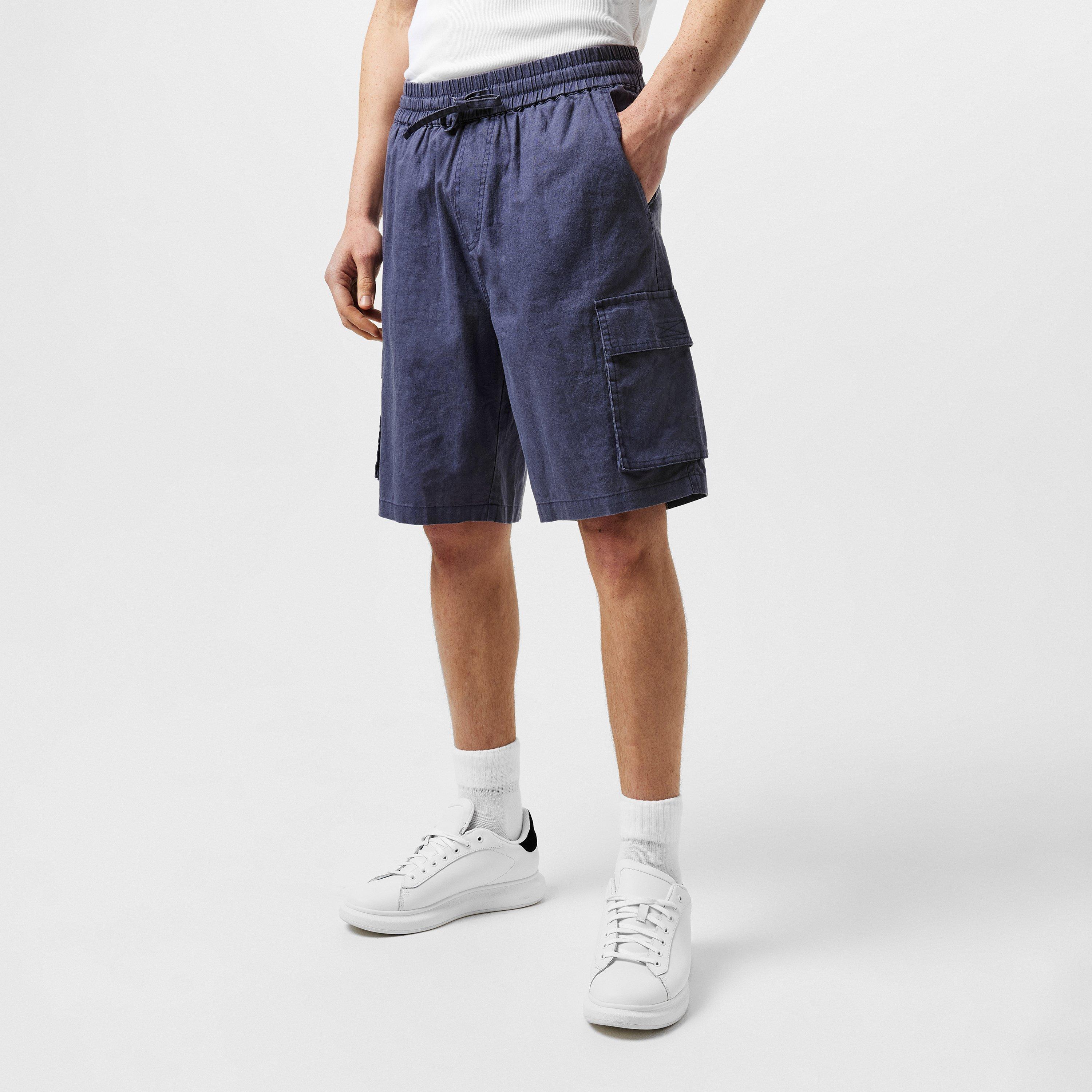 Blauwe inkt - Jack Wills - Linen Cargo Tracksuit Shorts - 3