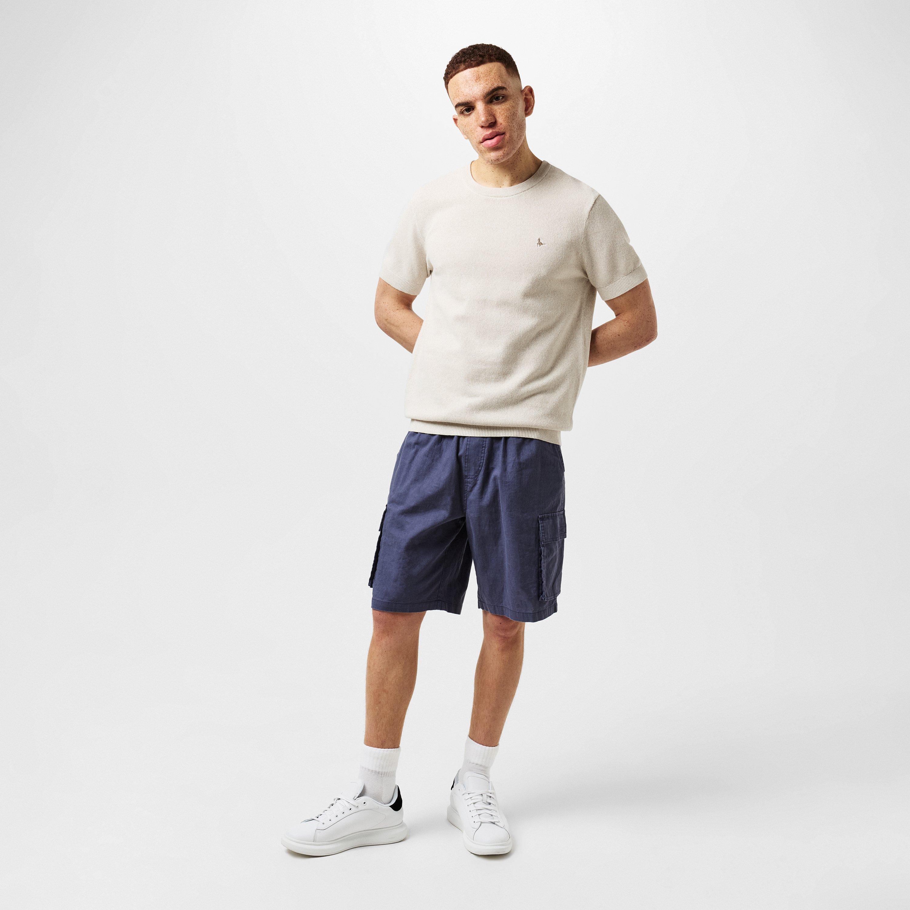 Blauwe inkt - Jack Wills - Linen Cargo Tracksuit Shorts - 6