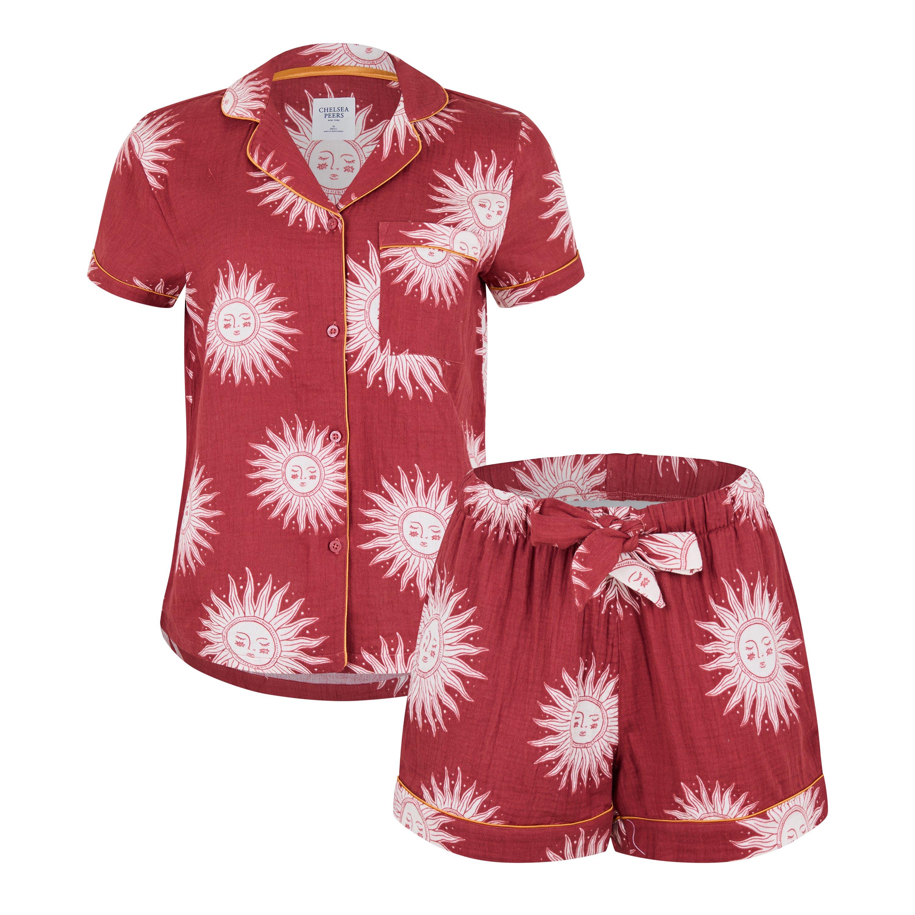 Orange Sun - Chelsea Peers - Womens Short-Sleeve Pyjama Sets - 1