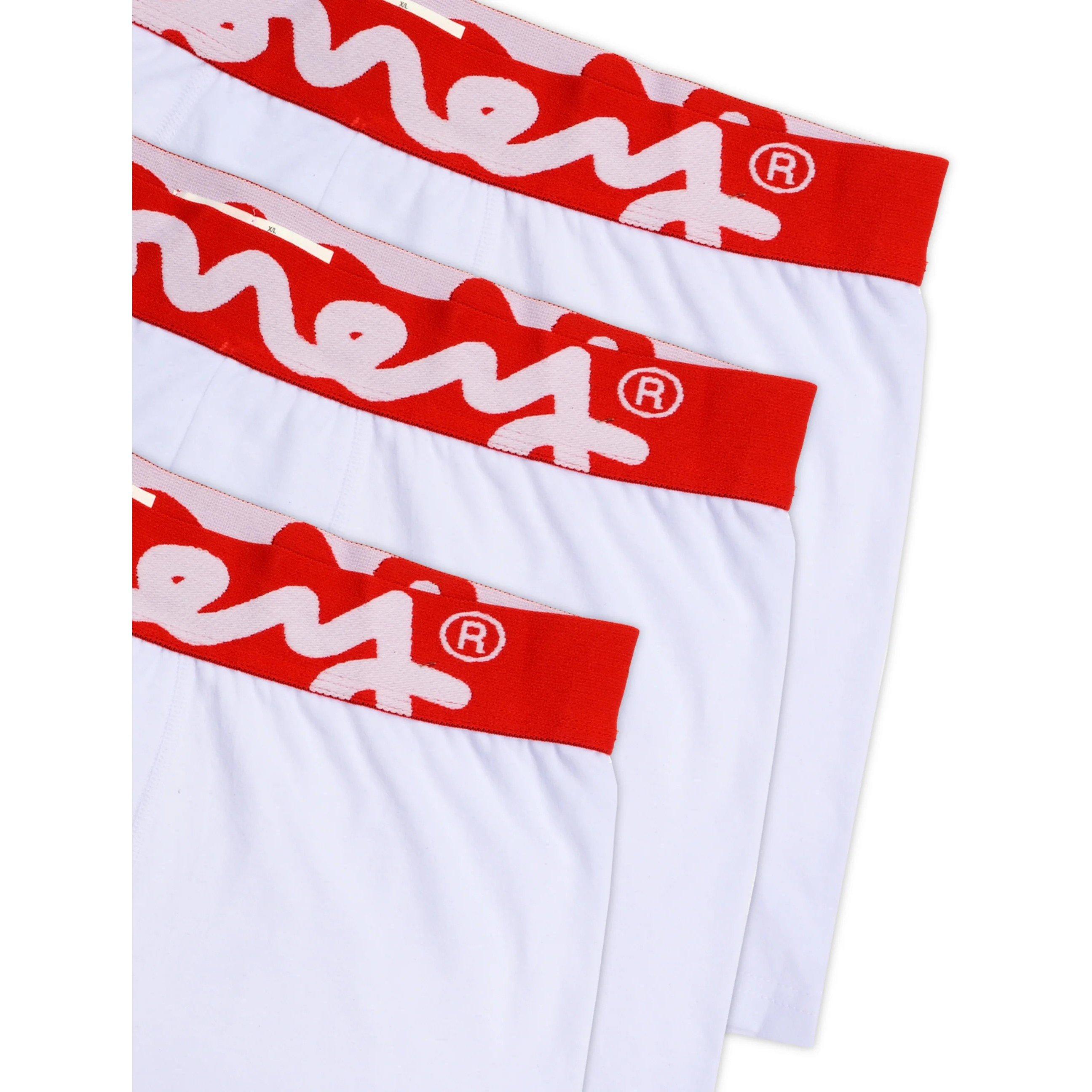 Triple White - Money - Chop White/Red 3Pk Trunks - 3