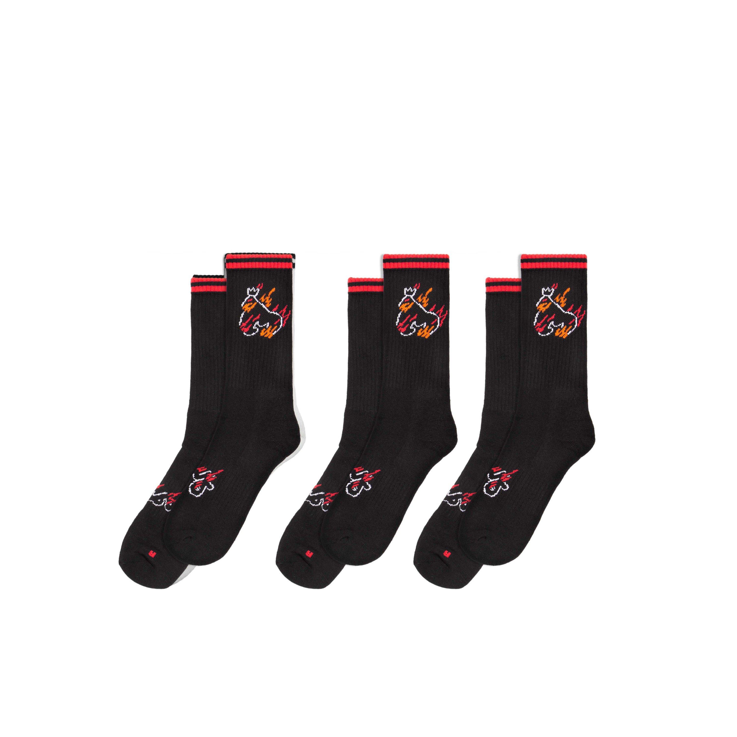 Crna - Money - Flaming Ape Sport Sock 3Pk - 1