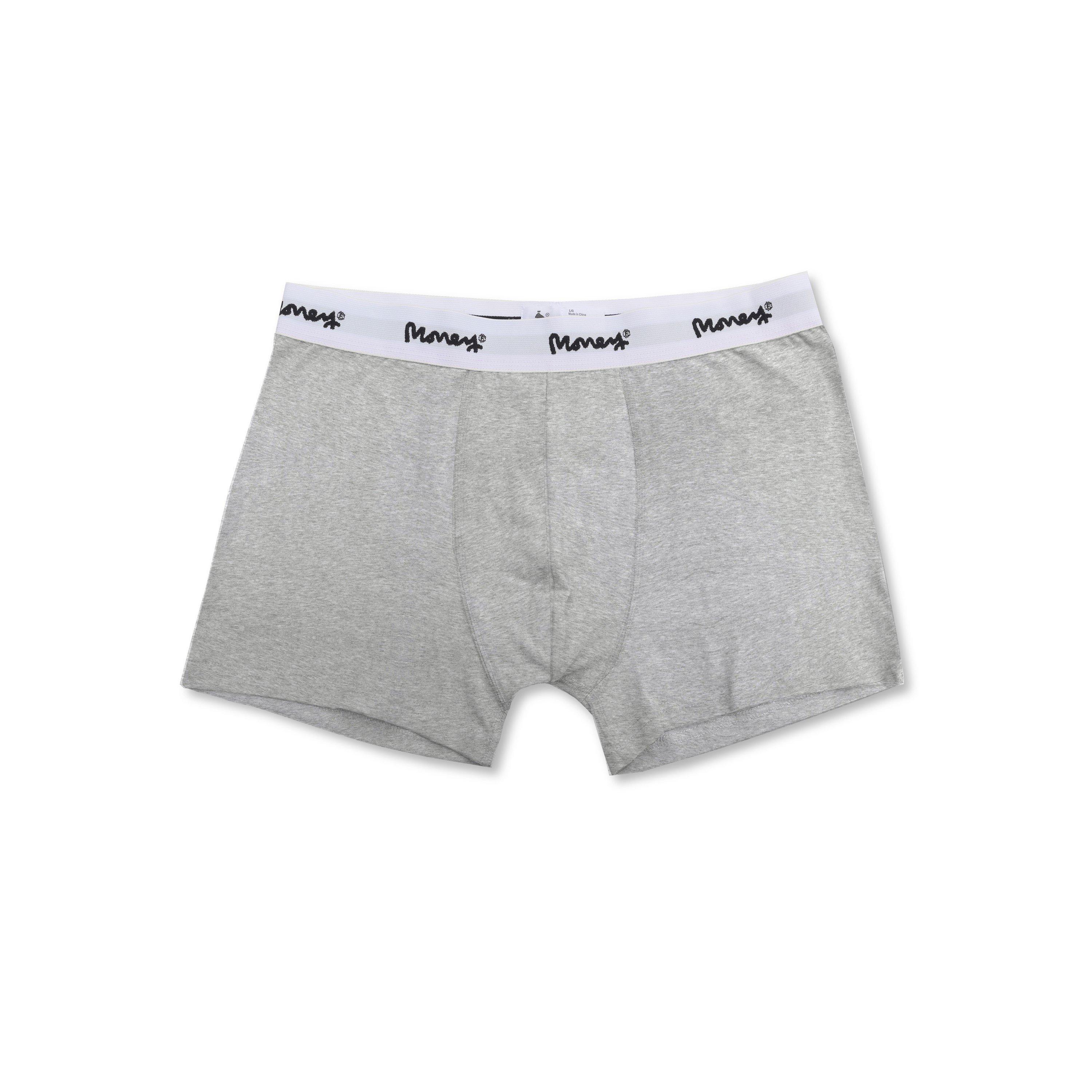 Gry Mrl/Blk/Wht - Money - Classic Repeat 3Pk Trunks - 3