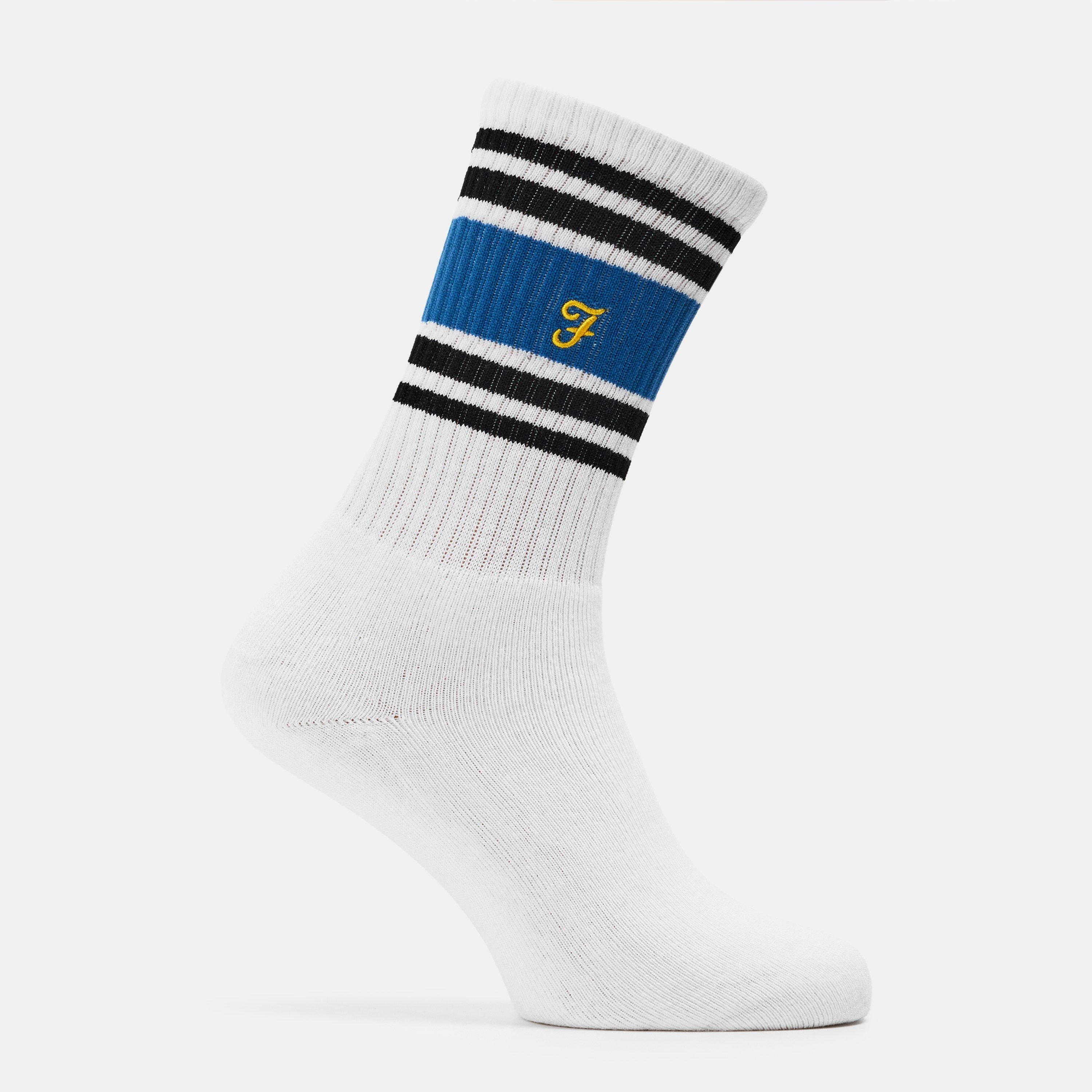A White - Farah - Vecho Crew Socks - 2