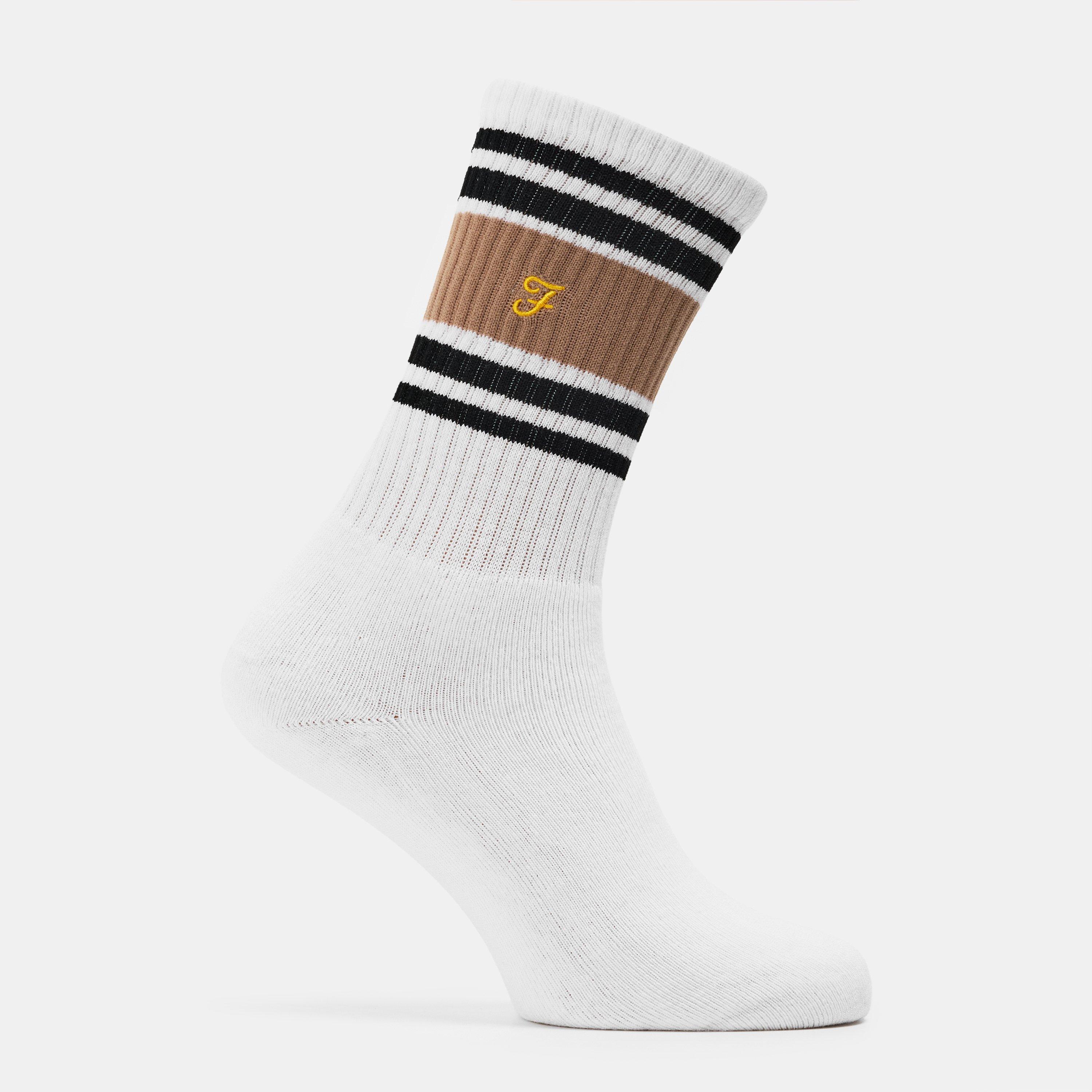 A White - Farah - Vecho Crew Socks - 5