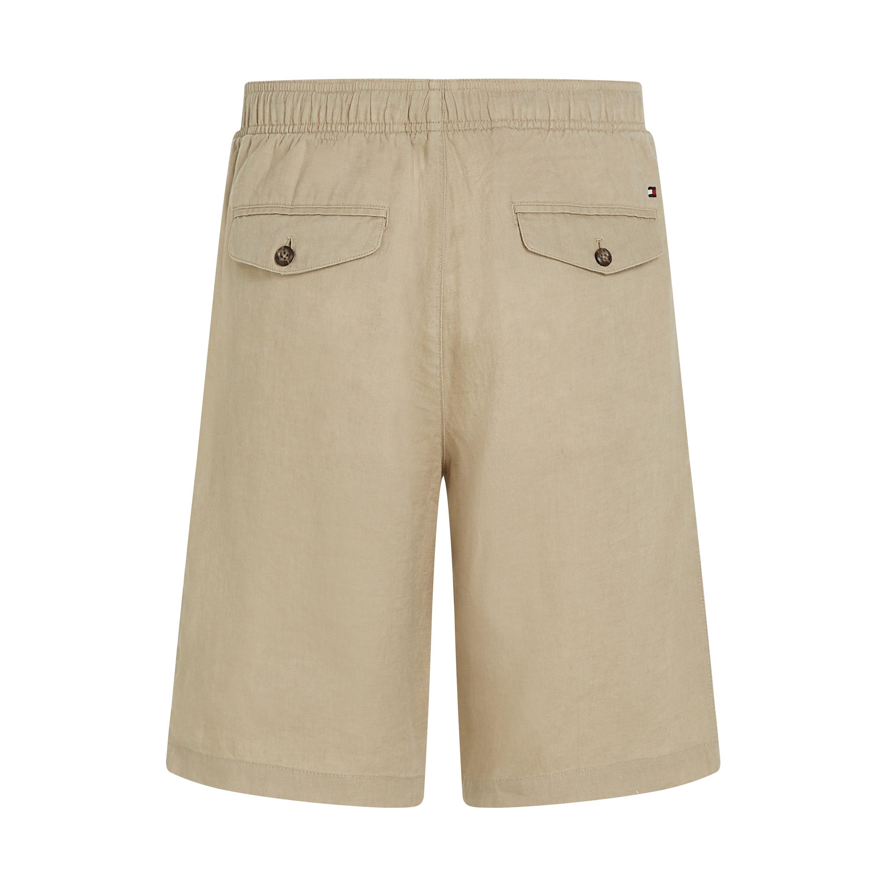 Sandalwood - Tommy Hilfiger - Men's Harlem Linen Relaxed Fit Woven Tracksuit Shorts - 2
