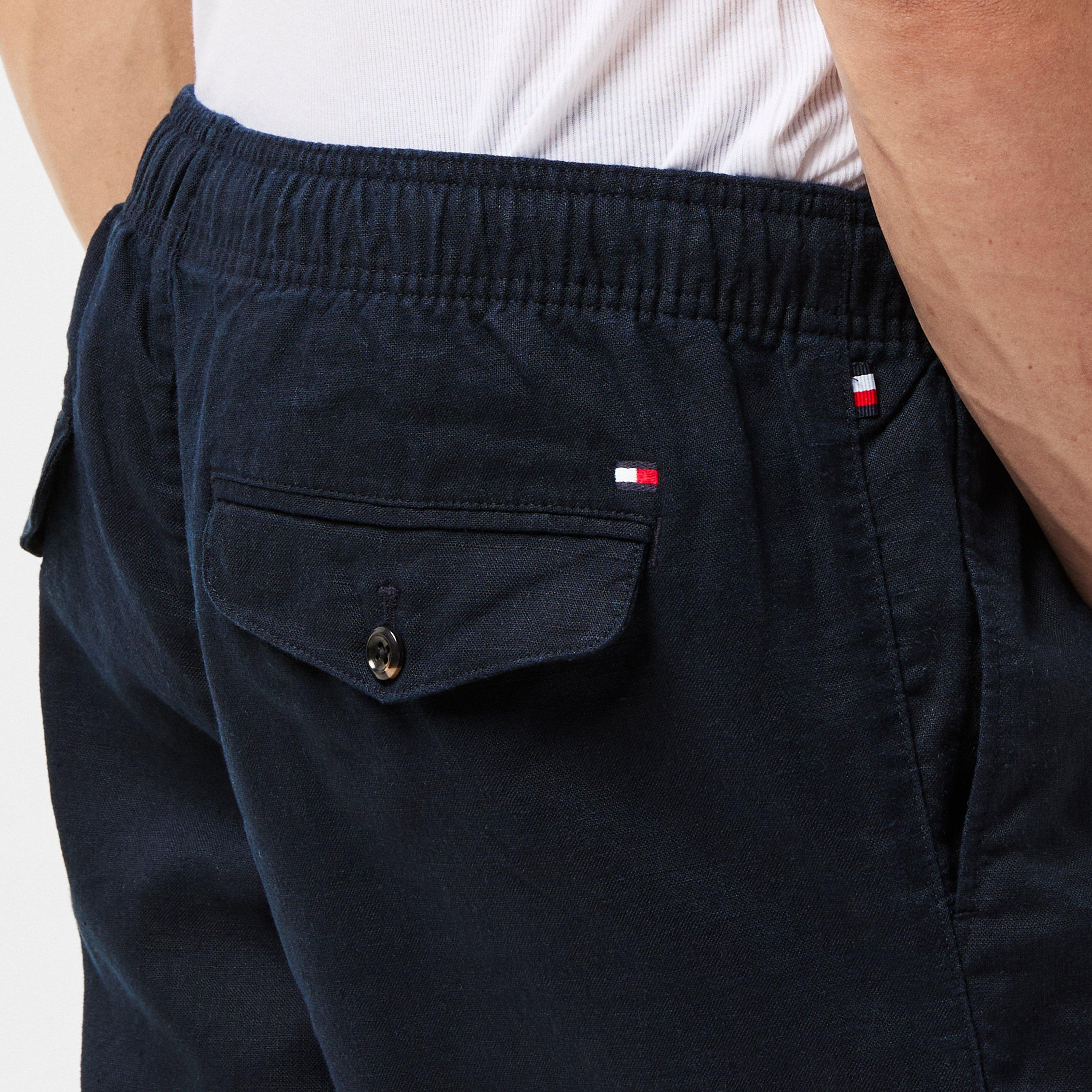 Desert Sky - Tommy Hilfiger - Men's Harlem Linen Woven Tracksuit Shorts - 5