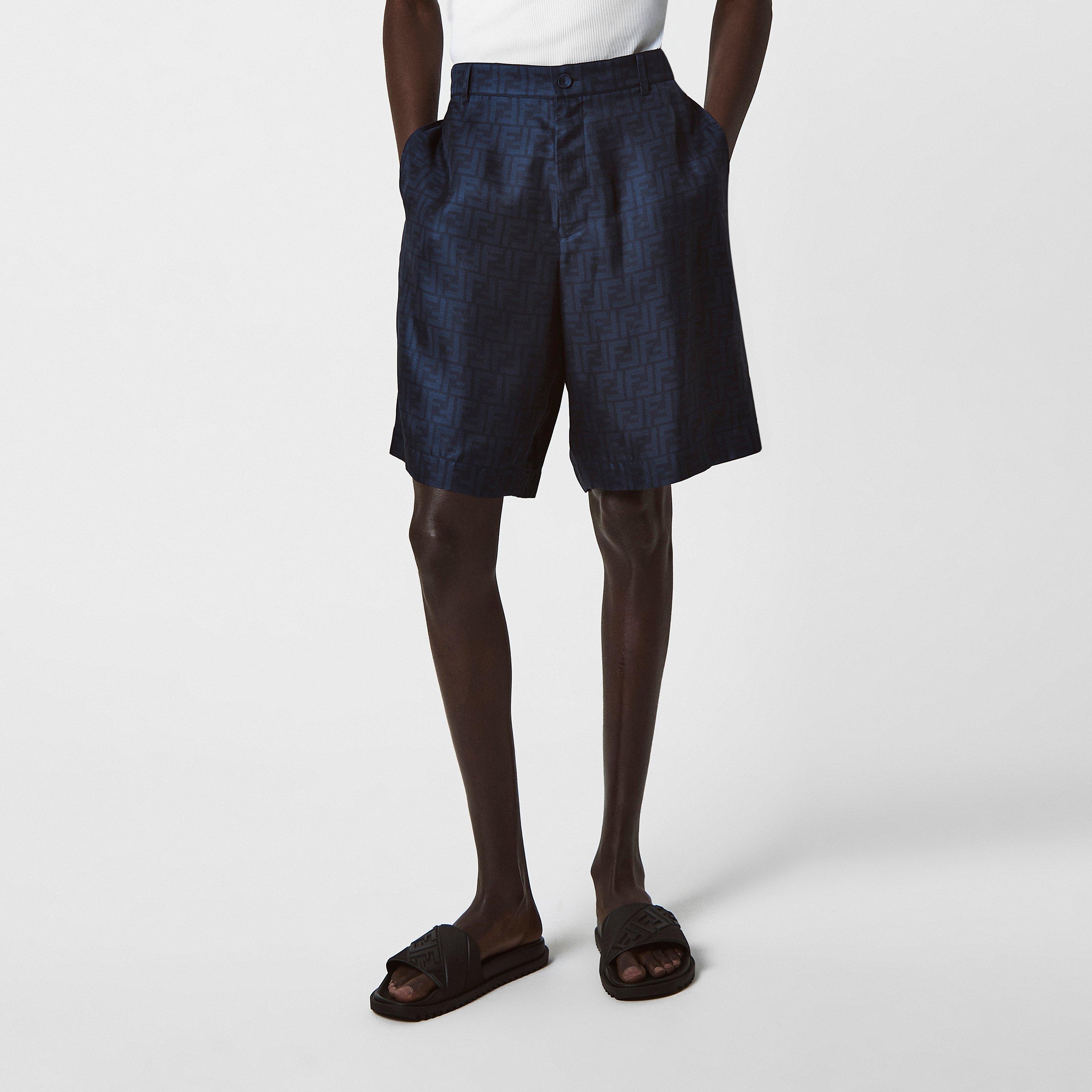 Blue - Fendi - Silk Shorts - 3