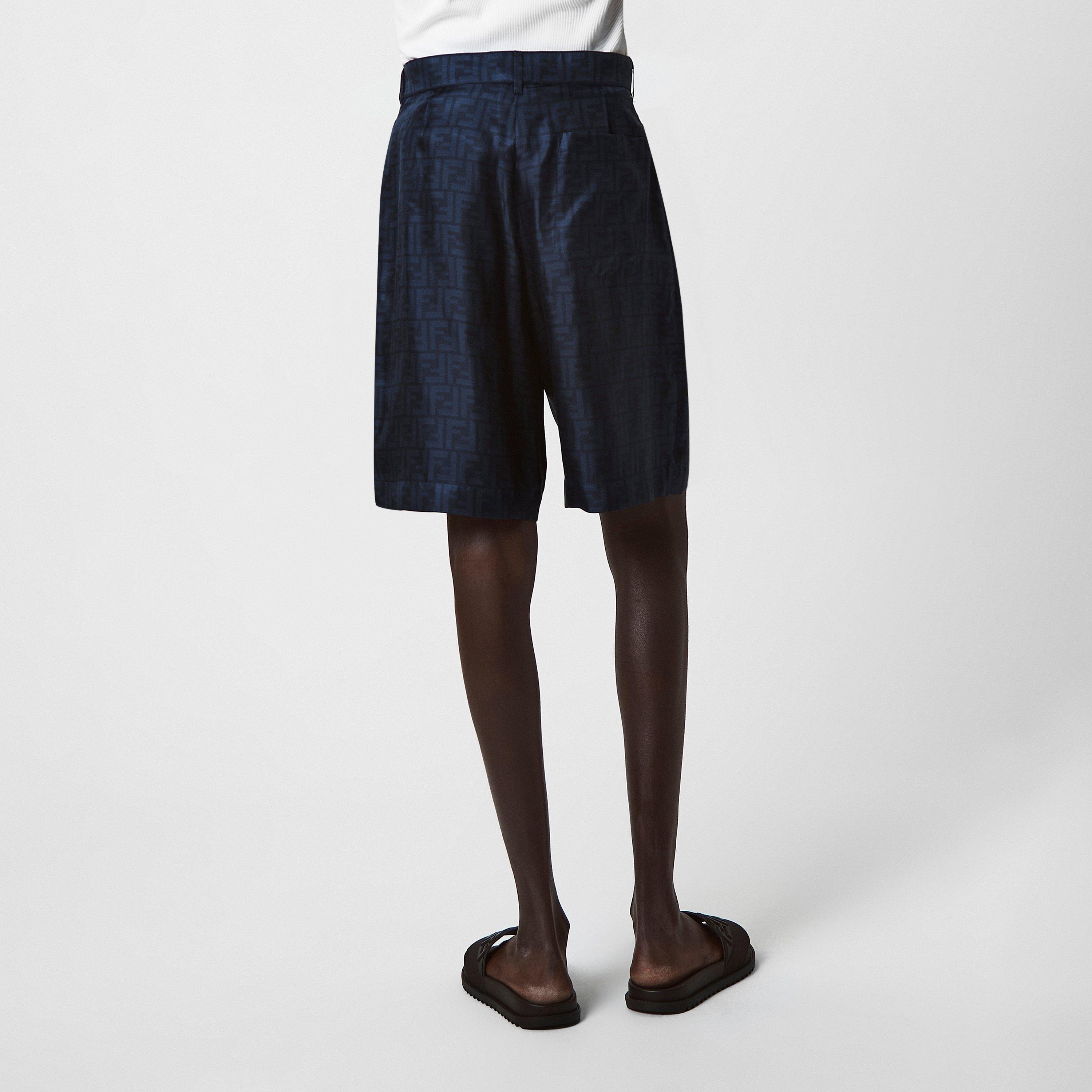 Blue - Fendi - Silk Shorts - 4