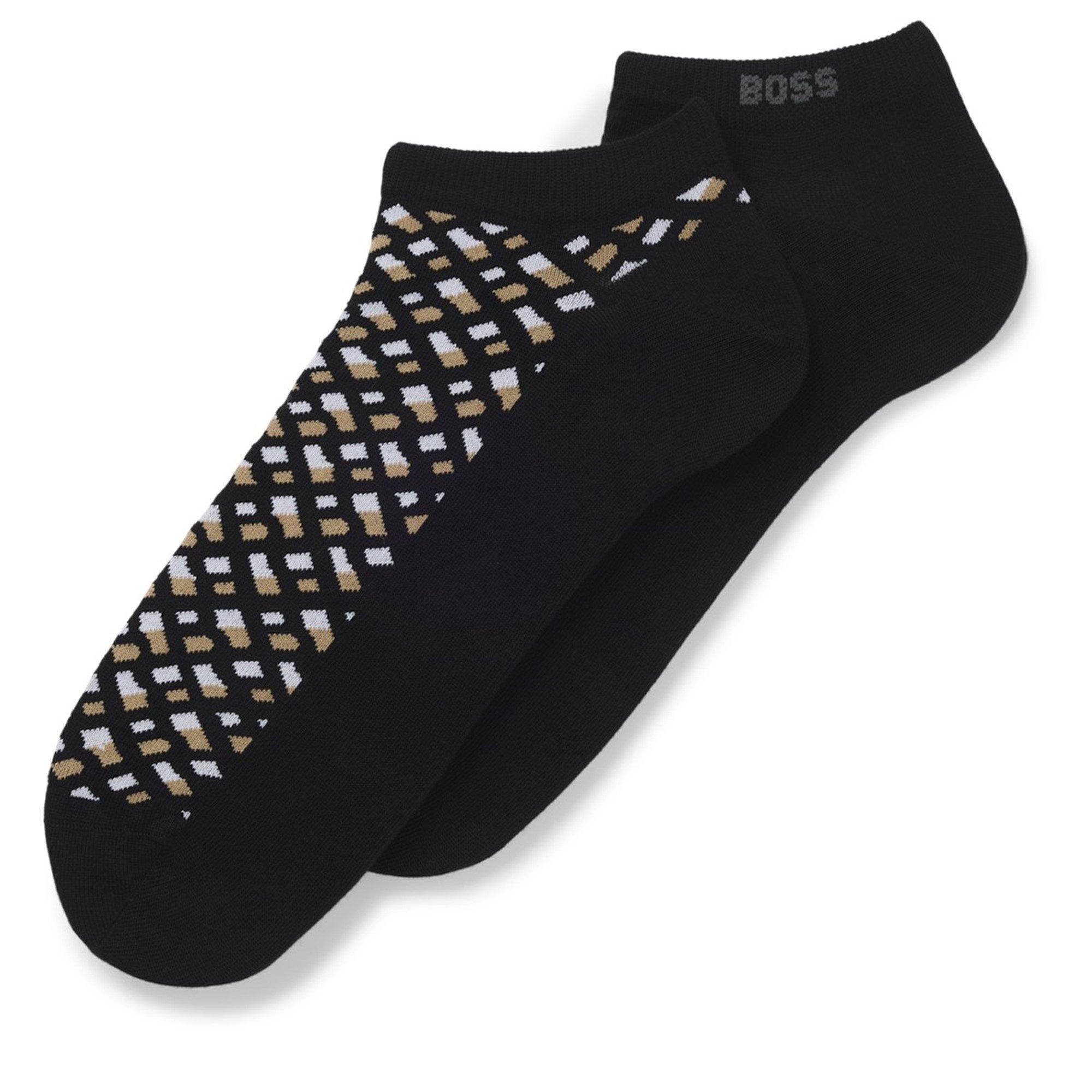 Black 001 - Boss - Men's AS Monogram Trainer Socks - 3