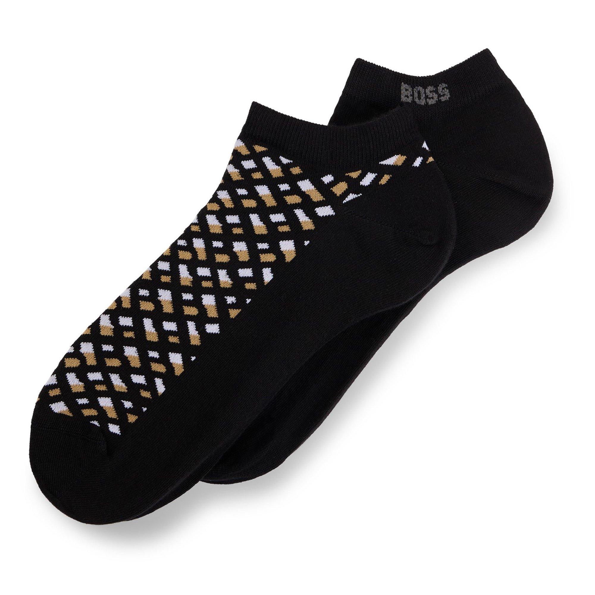 Black 001 - Boss - Men's AS Monogram Trainer Socks - 4