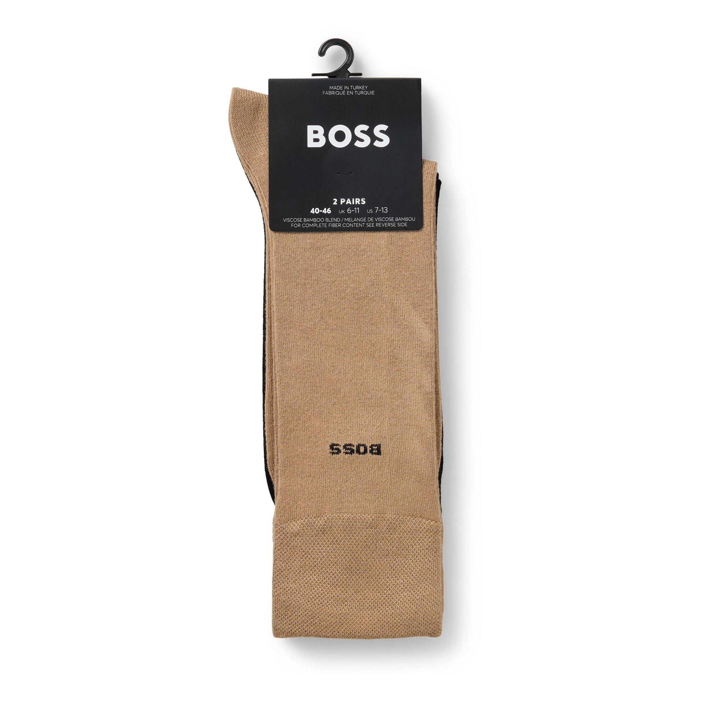 Med Beige 260 - Boss - Men's Bamboo Crew Socks - 2