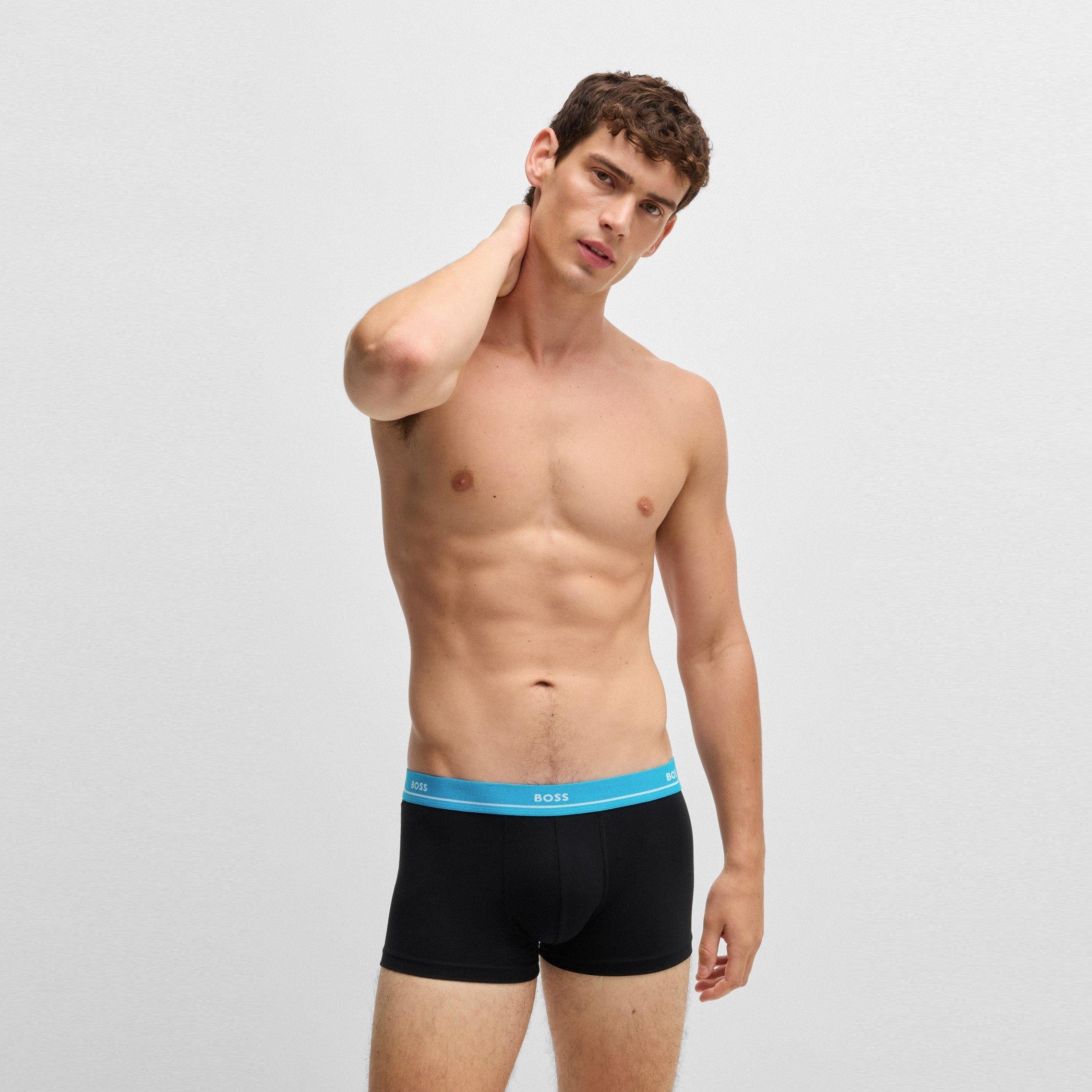 Black/Multi 999 - Boss - Men's Essential Trunks - 3