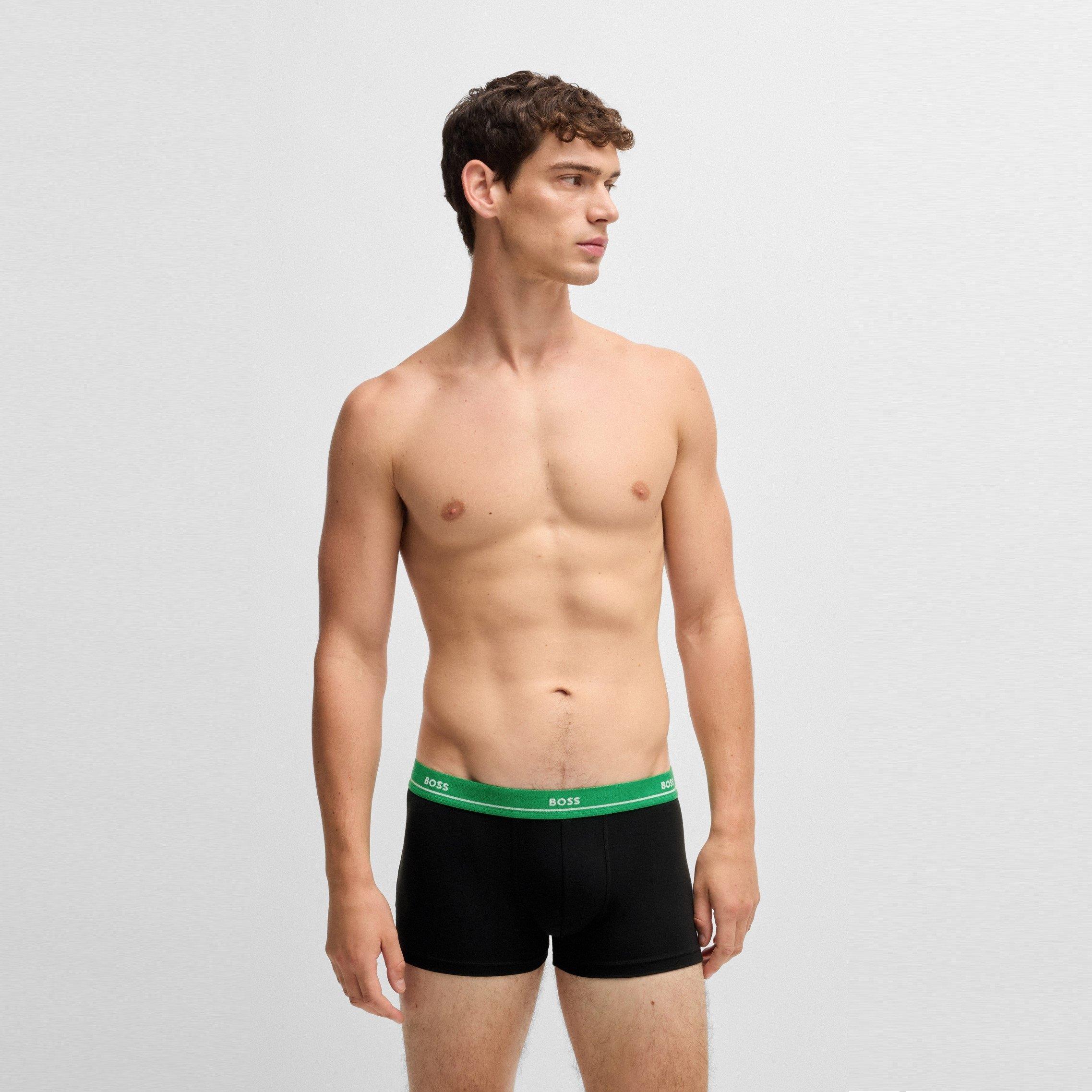 Black/Multi 999 - Boss - Men's Essential Trunks - 4