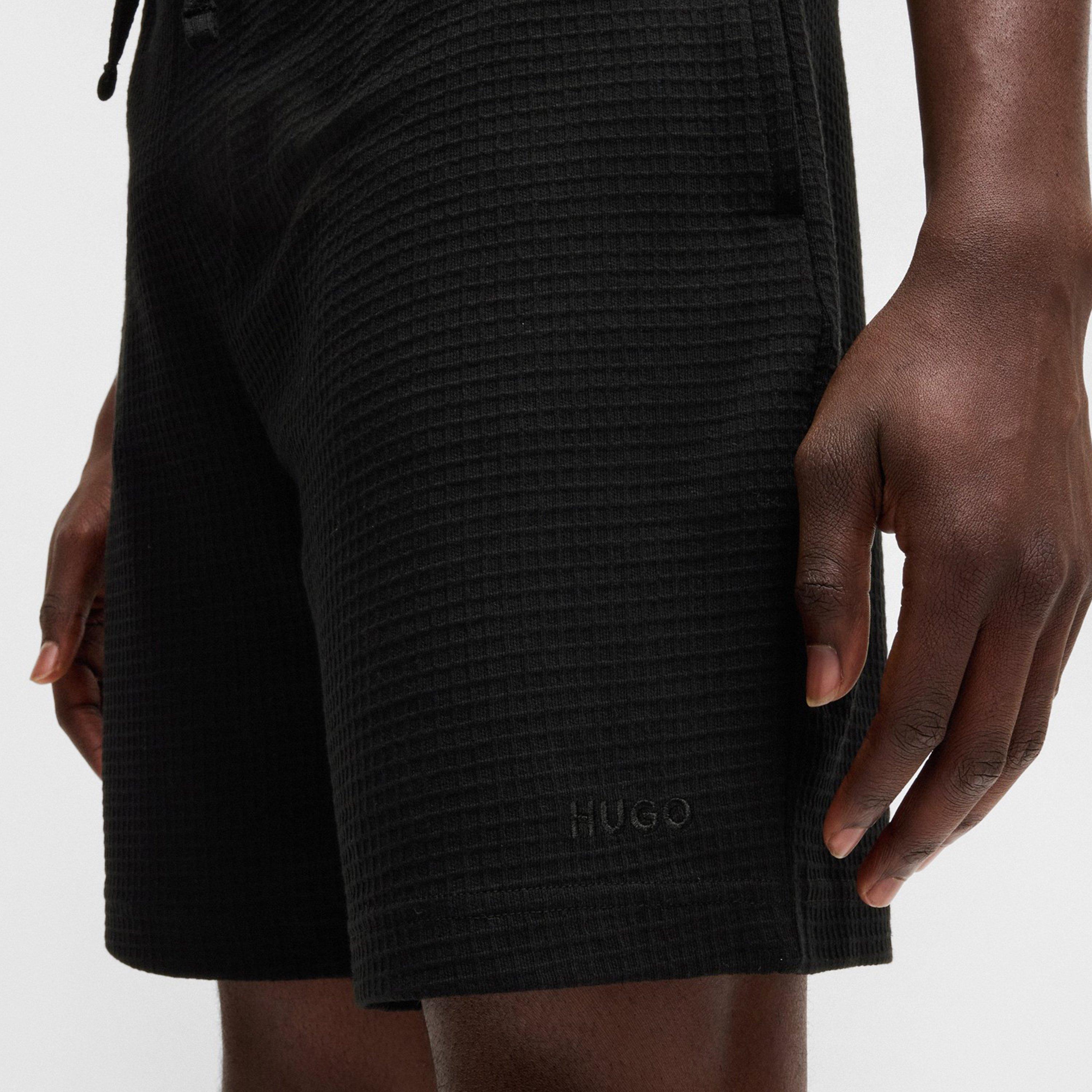 Black 001 - Hugo - Men's Austin Pyjama Shorts - 4