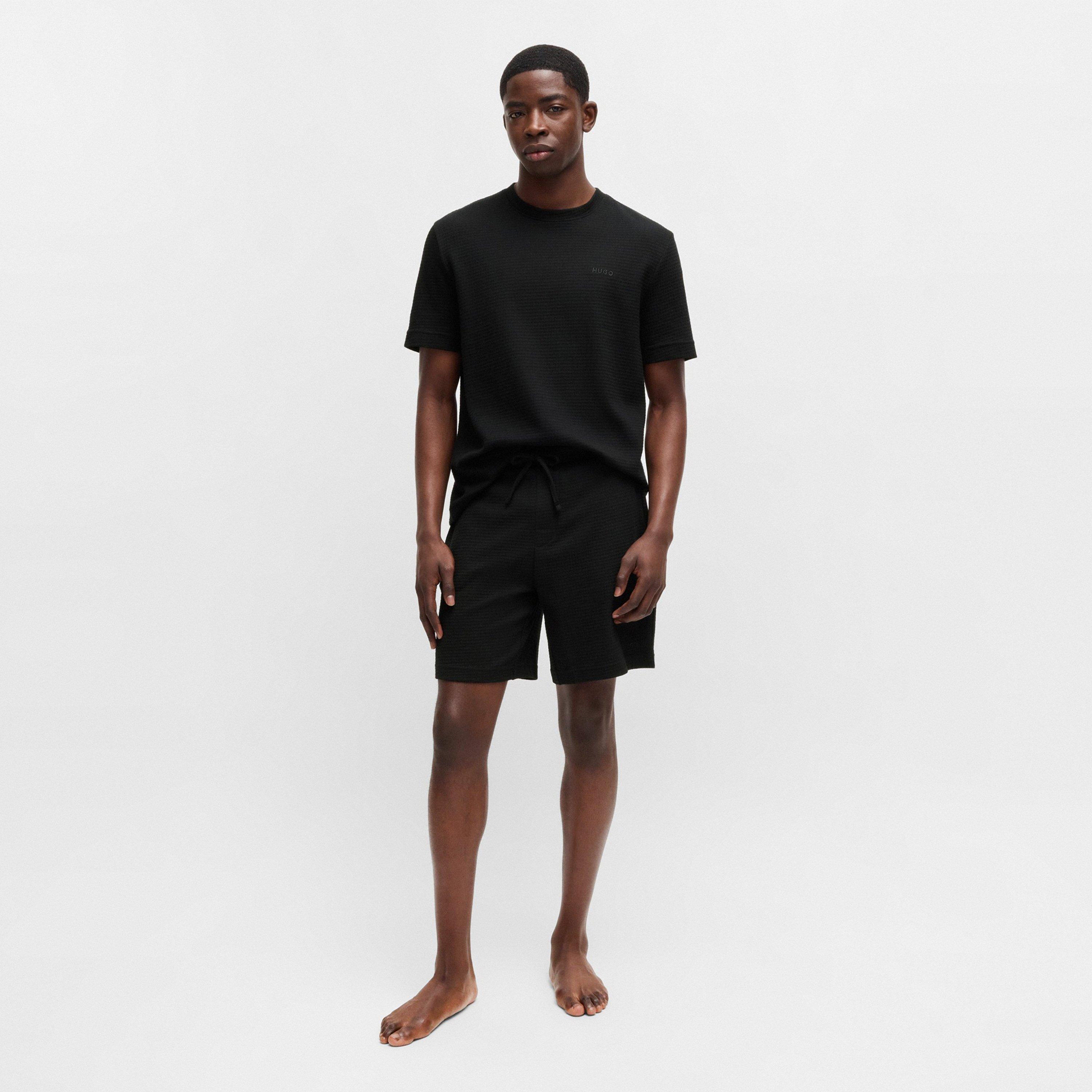 Black 001 - Hugo - Men's Austin Pyjama Shorts - 5