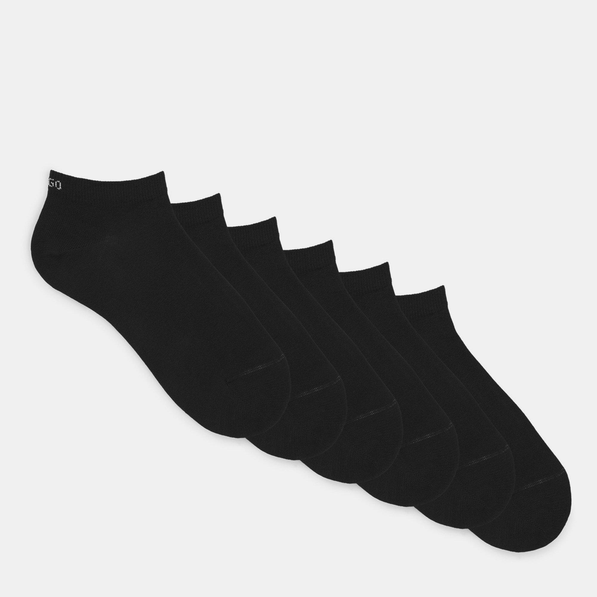 Hugo Men's Cotton Blend 6-Pack Trainer Socks - Black 001 - 6-11
