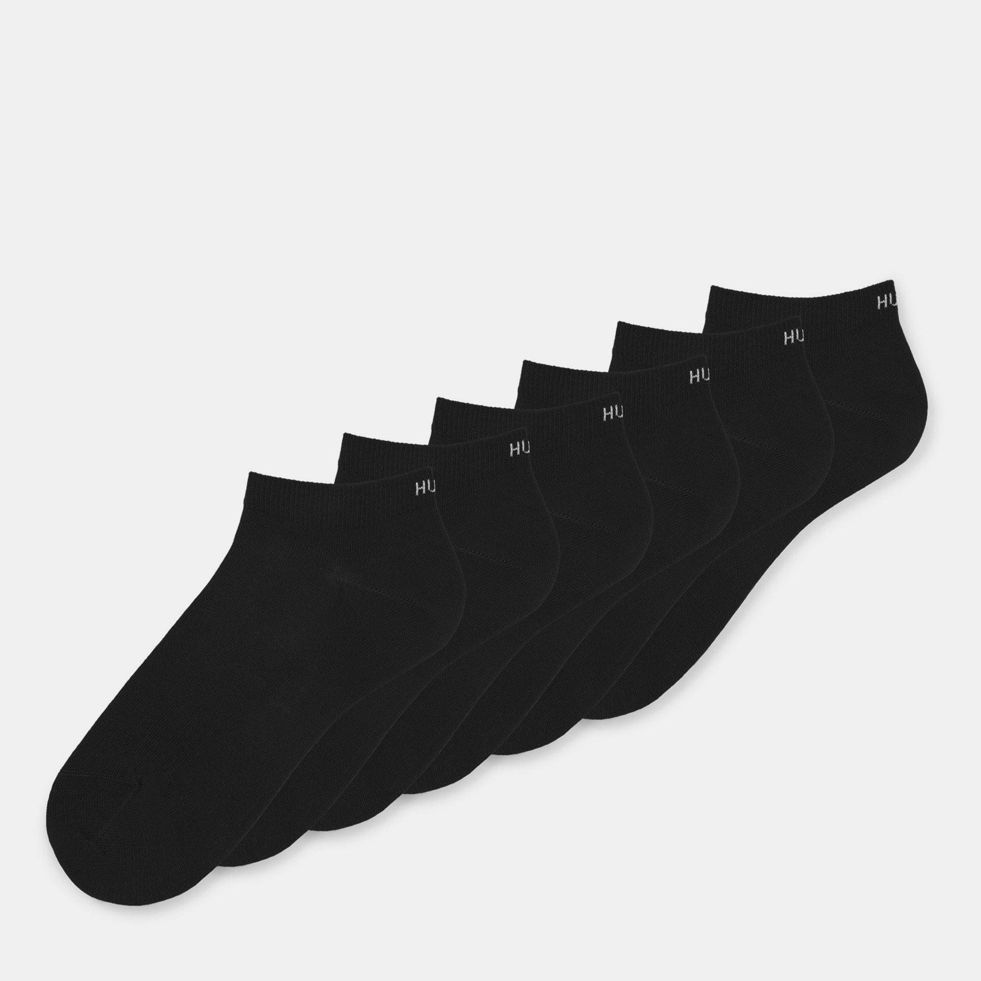 Black 001 - Hugo - Men's 6-Pack Logo Trainer Socks - 4