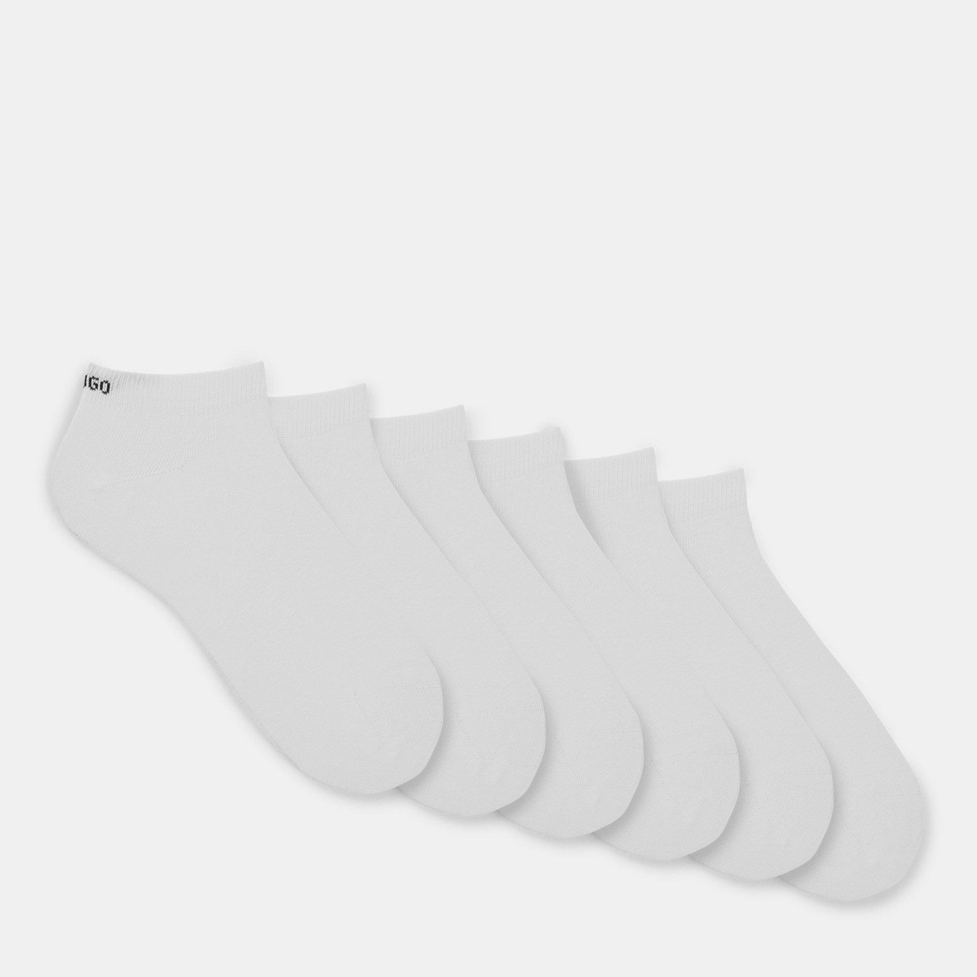 Hugo Men's Cotton Blend 6-Pack Trainer Socks - White 100 - 43-46